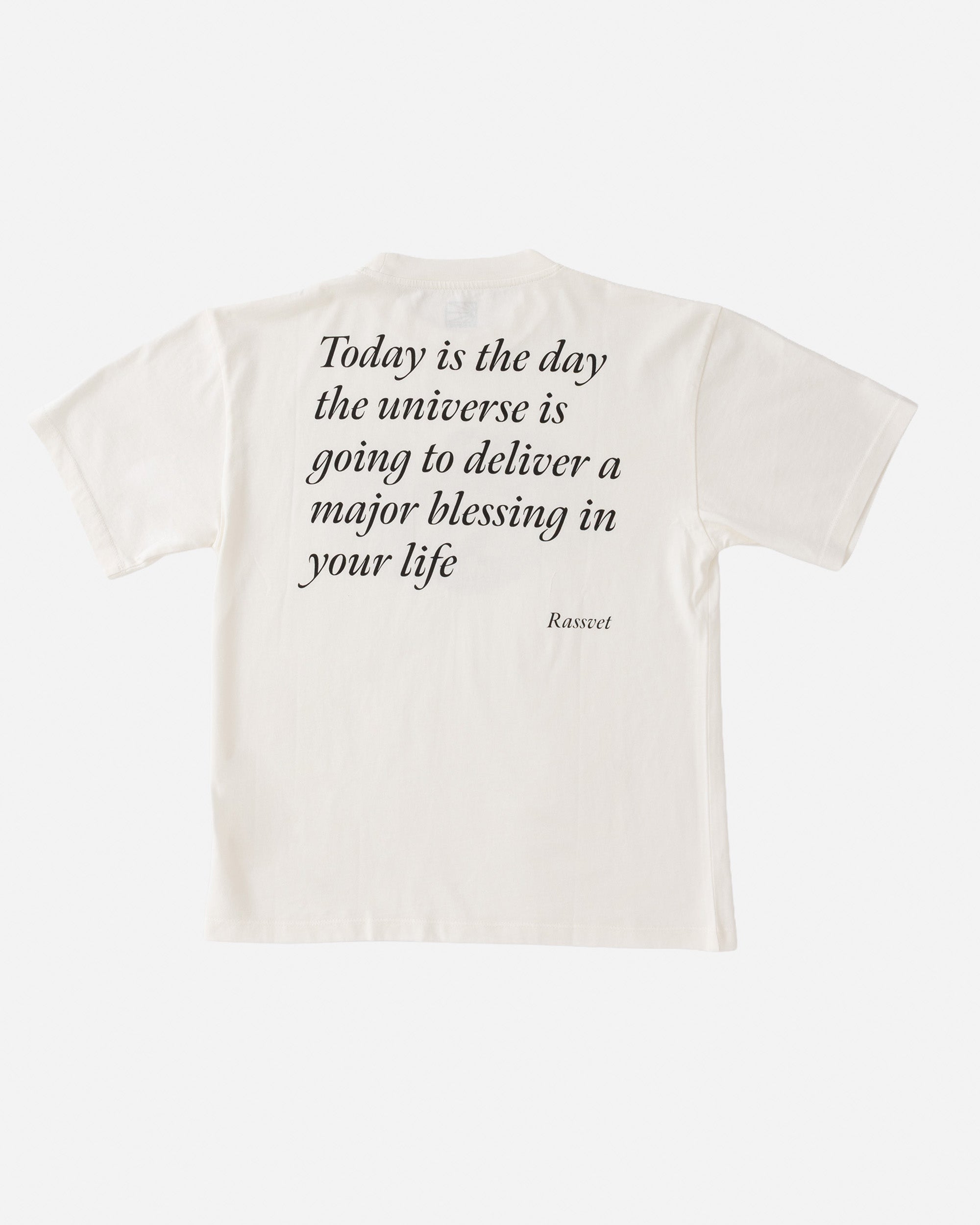 RASSVET Men Blessing Tee Shirt OFF WHITE PACC19T004-White