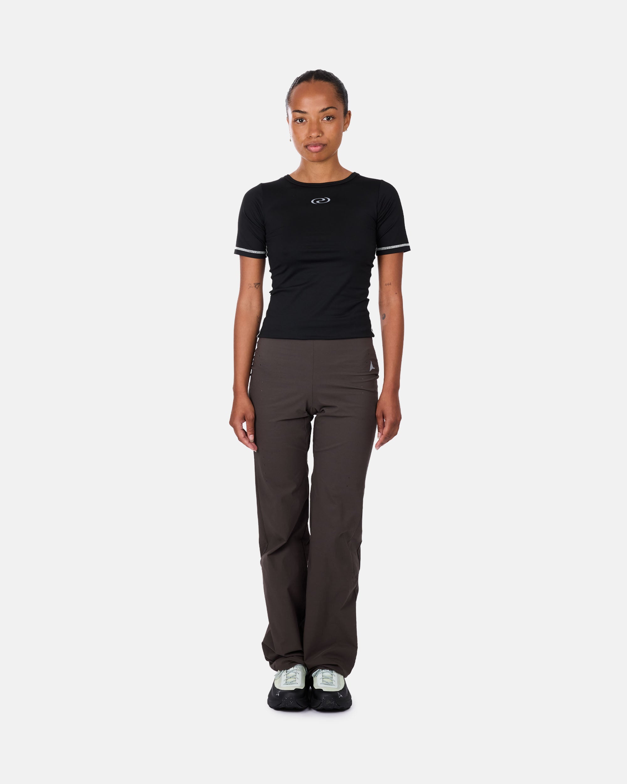 ROA Marva Compression Flared Pants Dark Brown RBWW048FA26