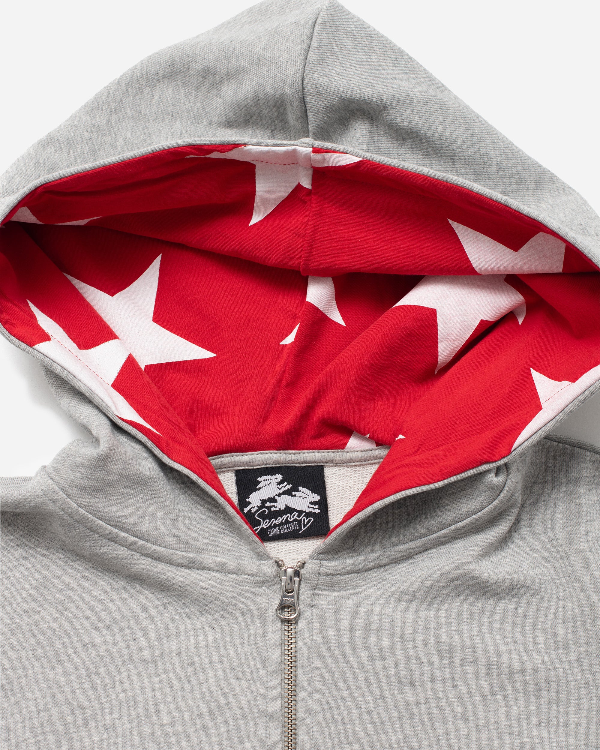 Carne Bollente Stars and Studs GREY & OFF RED  SS26ZHC0101_MG