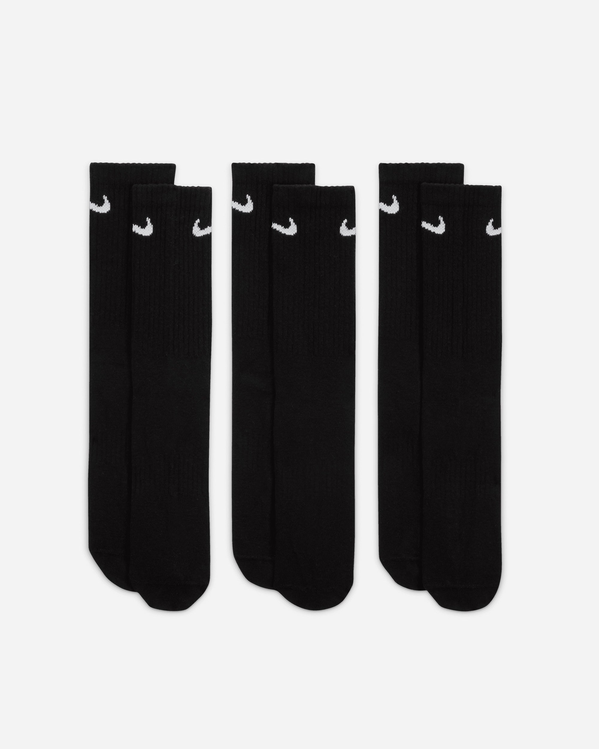 Nike Everyday Lightweight Training Crew Socks (3 Pairs) BLACK/WHITE SX7676-010