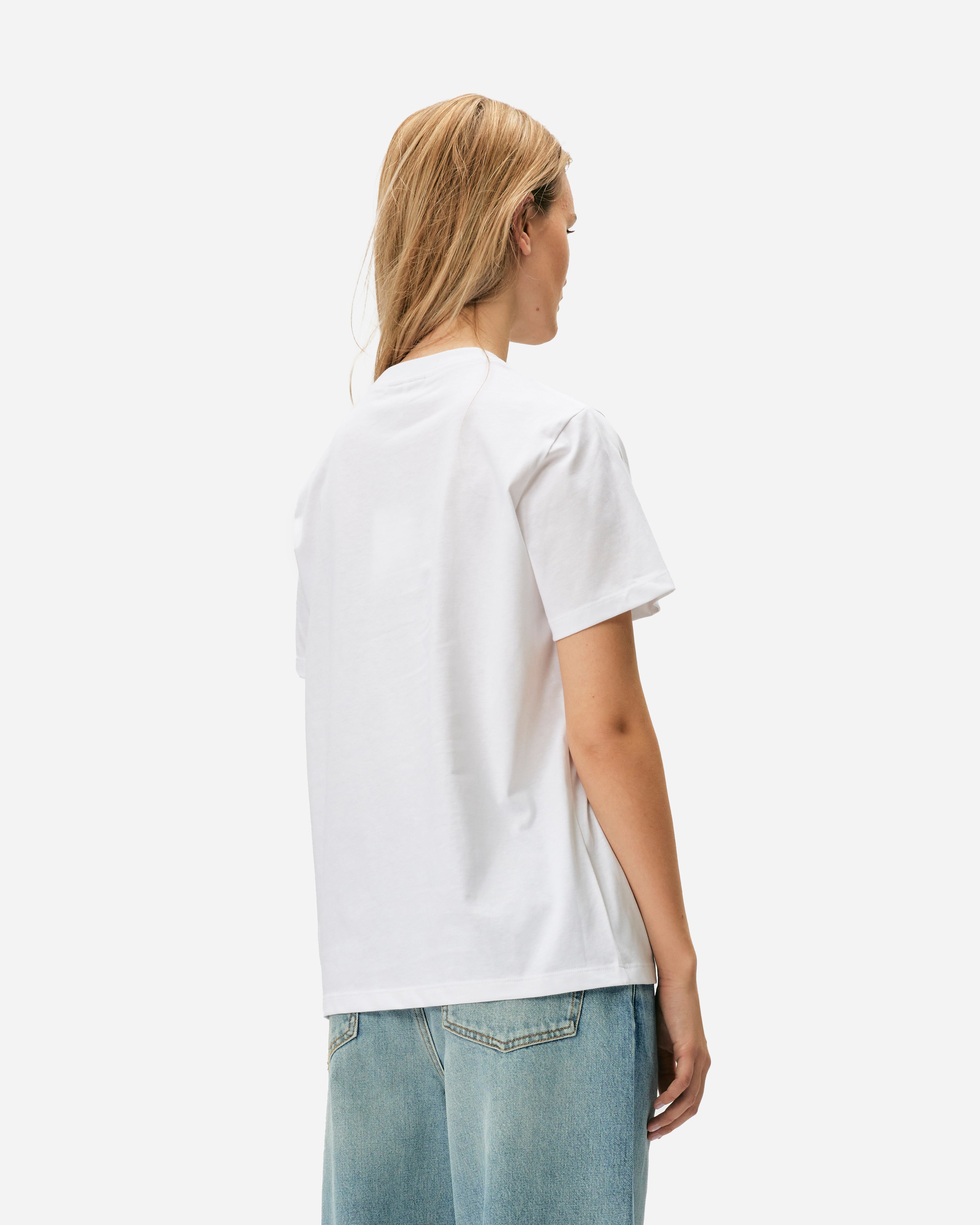 GANNI Basic Jersey Cherry Relaxed T-shirt Bright White T4004-151