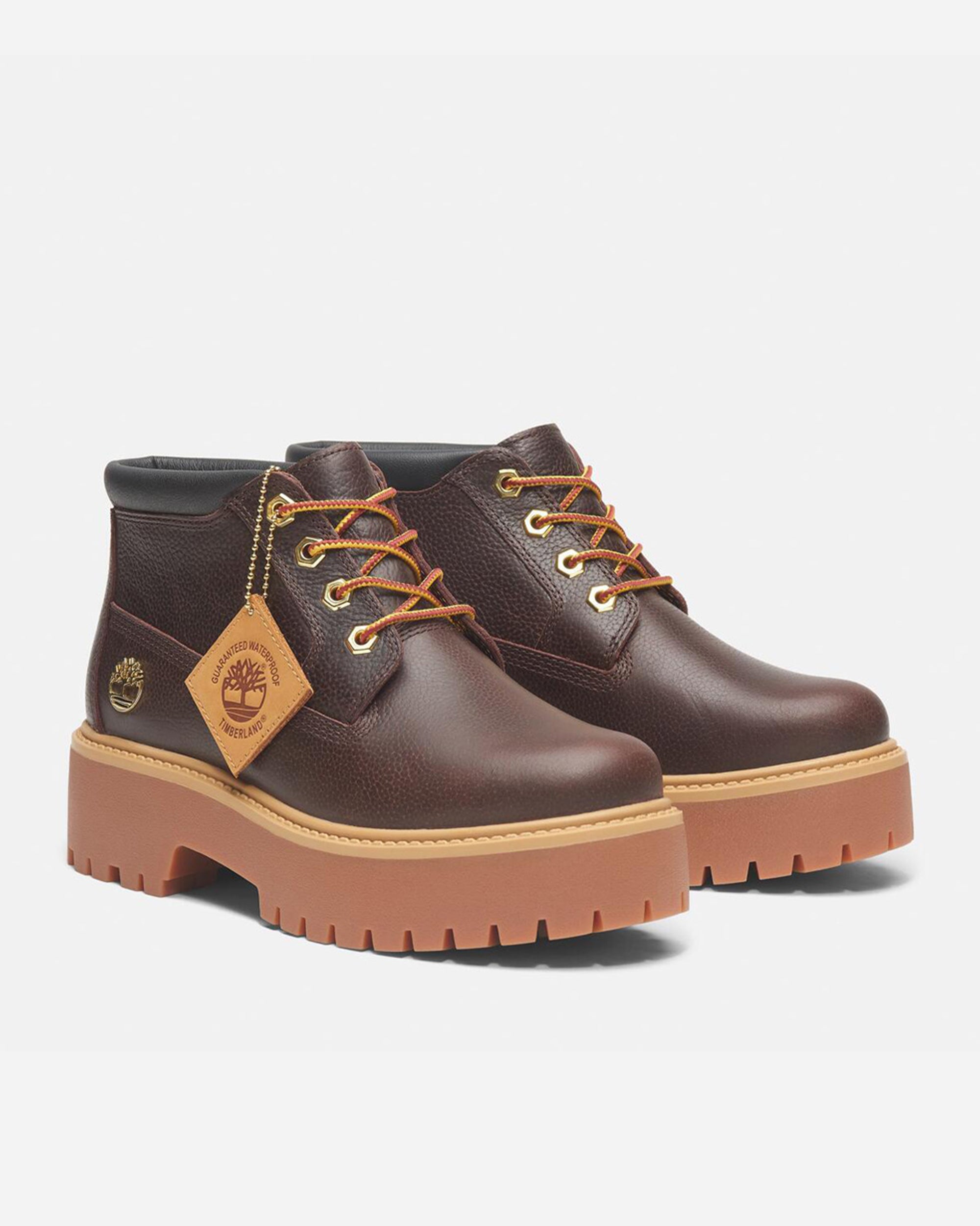Timberland Stone Street Mid Lace Up Waterproof Boot DARK BROWN
