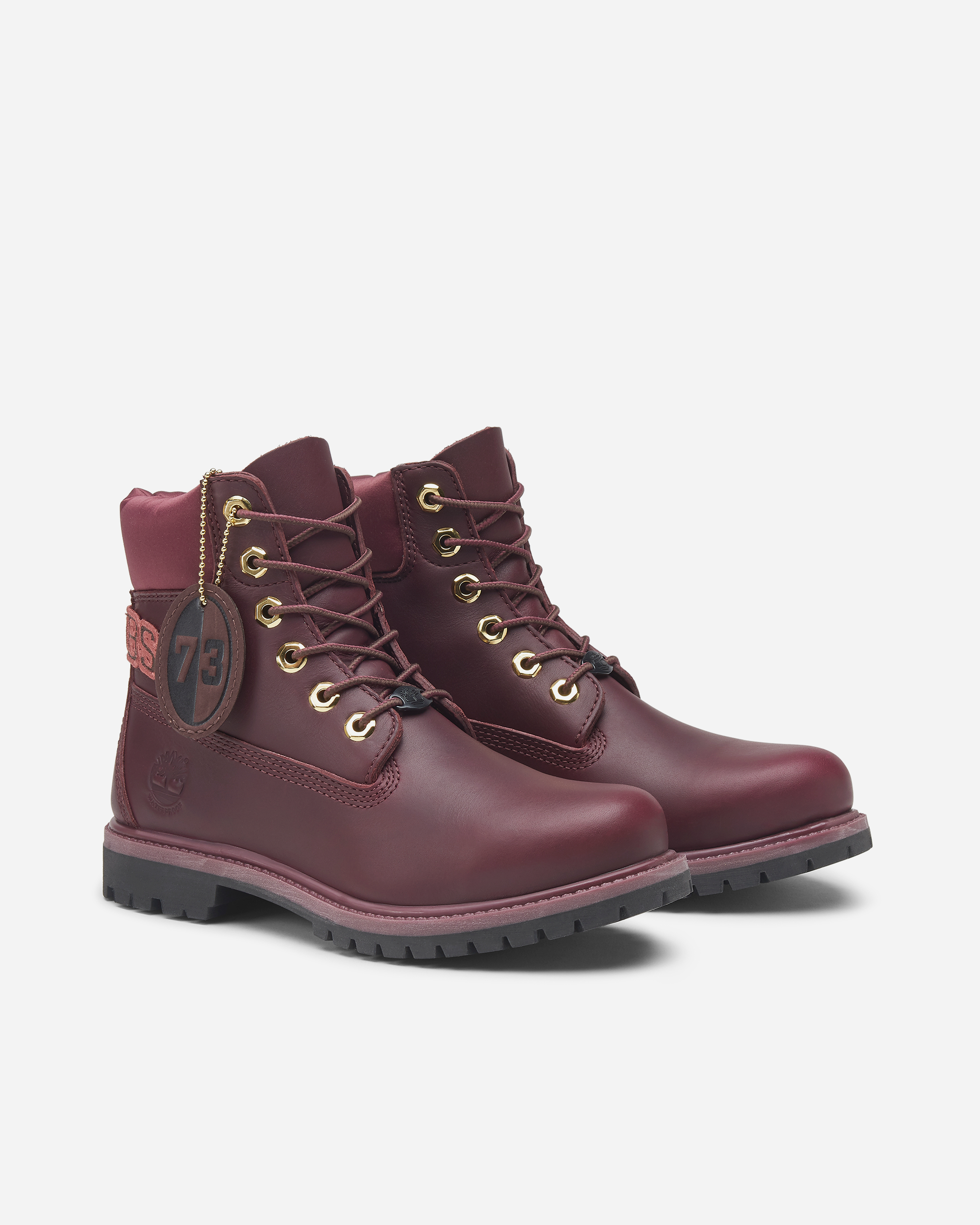 Timberland Premium 6 Inch Lace Up Waterproof Boot DARK RED FULL GRAIN TB0A2HR8EQ81