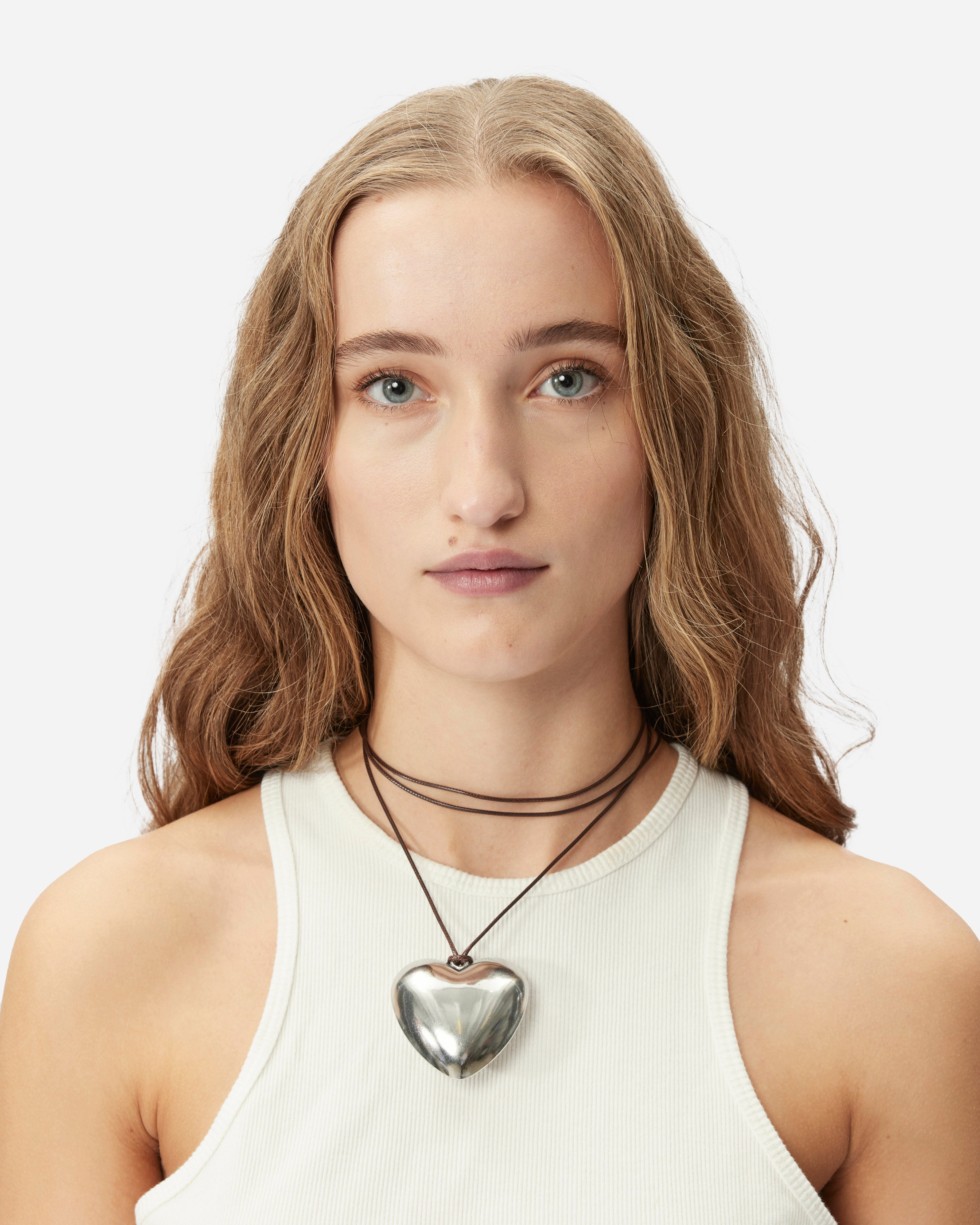 The Good Statement Spirit Necklace Big Heart SILVER TGS-S-1