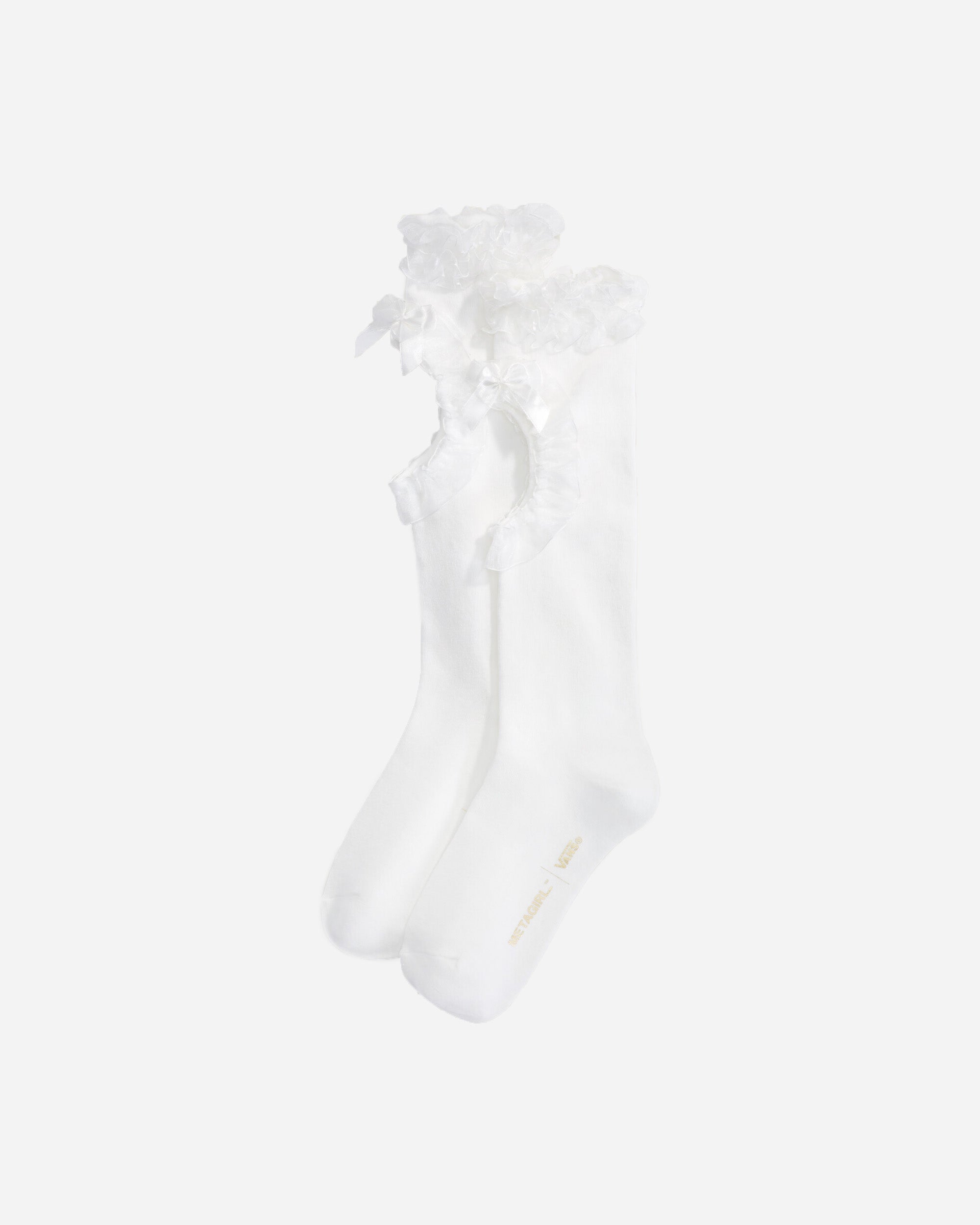 VANS Vans x Metagirl Studio LX Ruffle Knee High Sock WHITE VN000SUVWHT