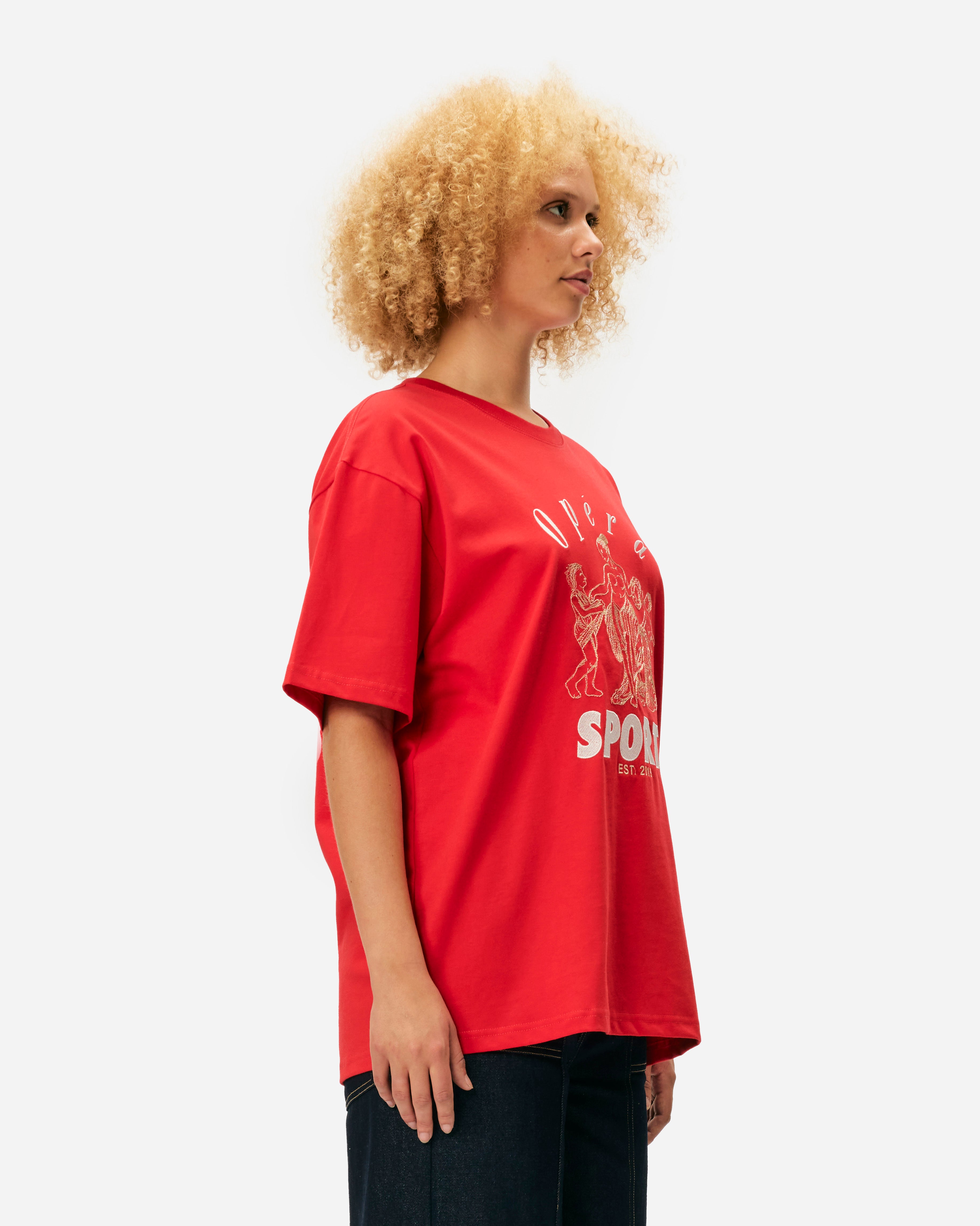 OpéraSPORT Paul Unisex T-shirt Fiery Red W15AW24-FR