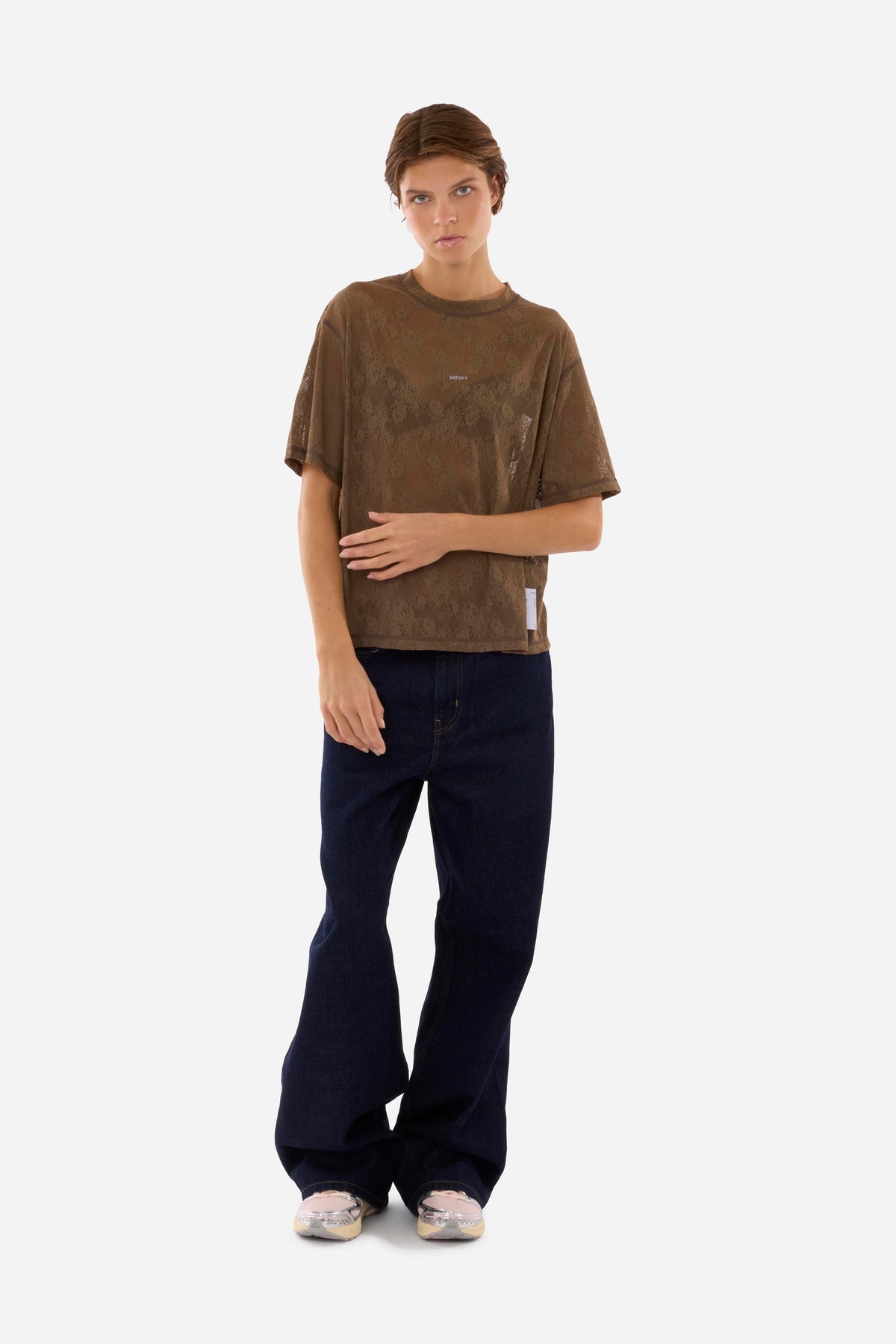 Satisfy Space-Lace T-Shirt Shitake SA 21030-91501