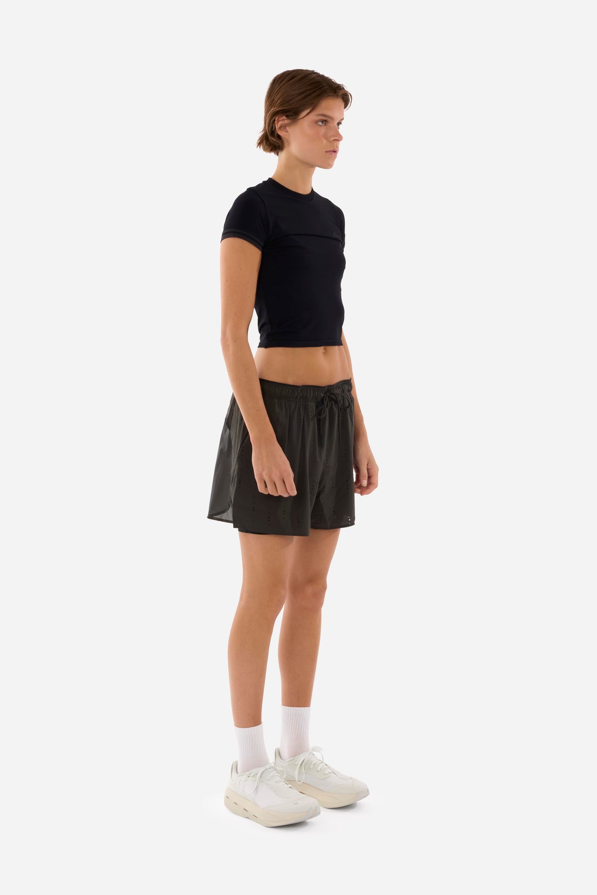 NikeSKIMS NikeSKIMS Naia Seamless Cropped Crewneck NSKM OBSIDIAN IU2212-054