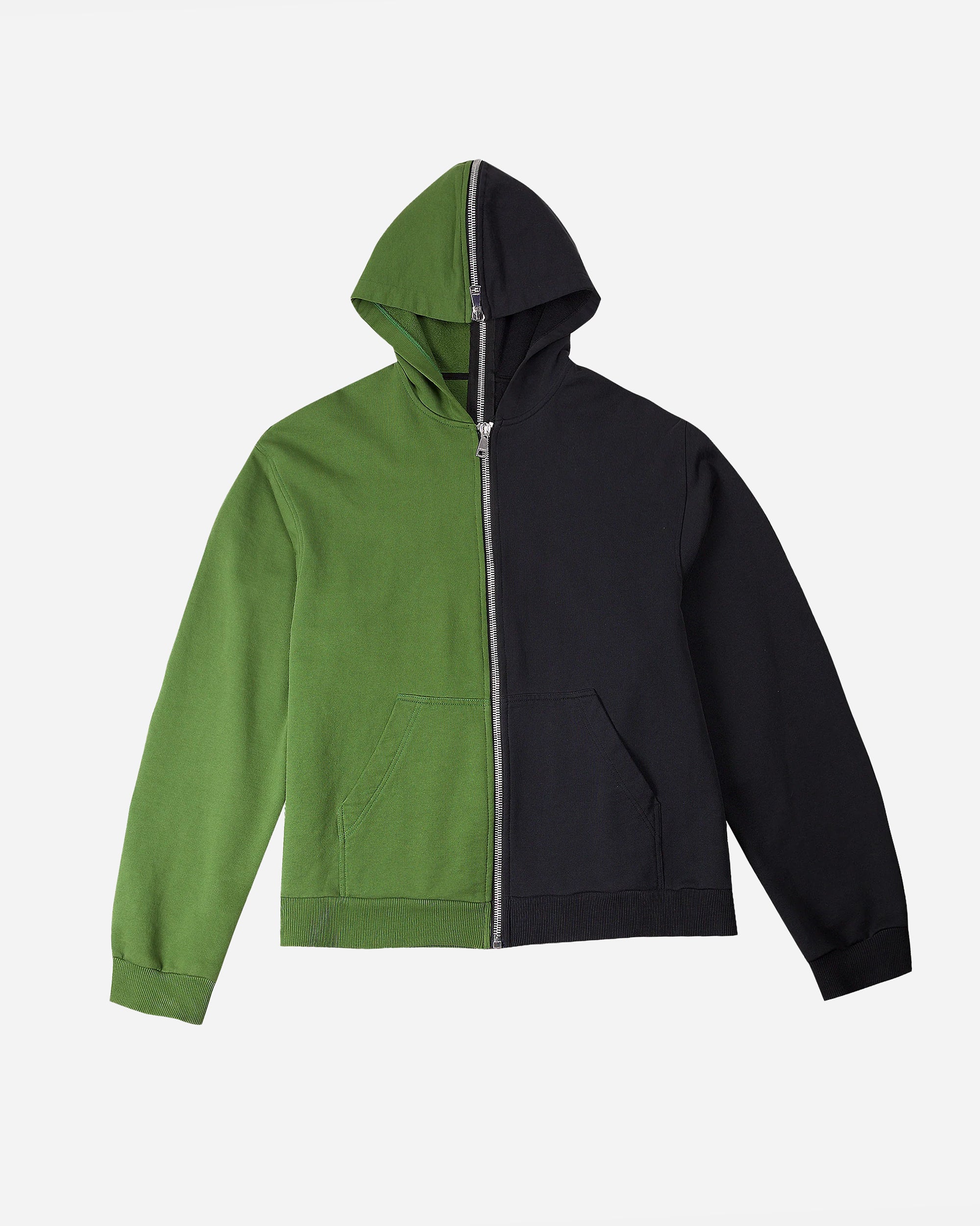 (DI)VISION Zipper Hoodie BLACK/GREEN SPLIT 12SS23