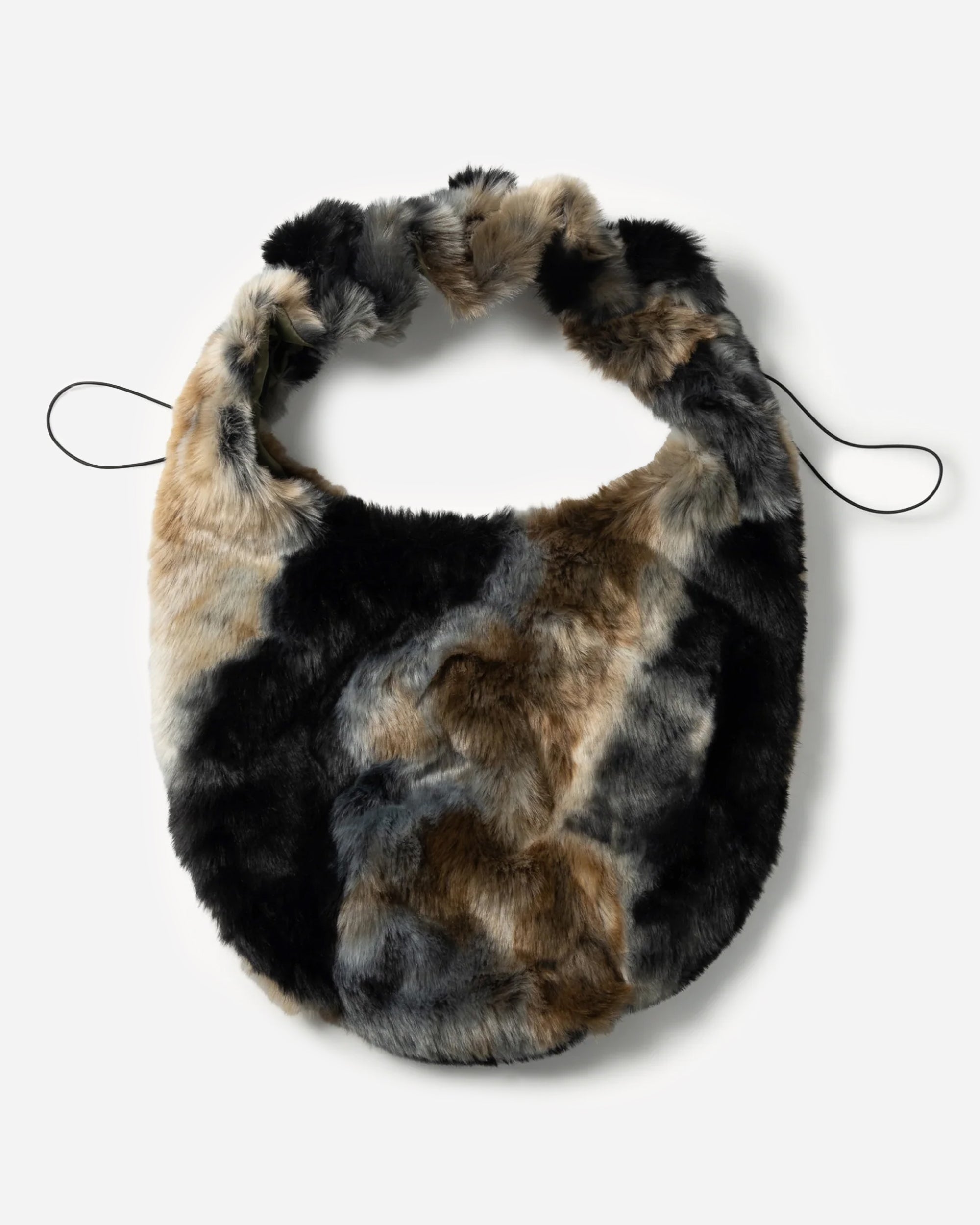 ARIES Fur/Nylon Reversible Cave Bag Multi FUAR10075