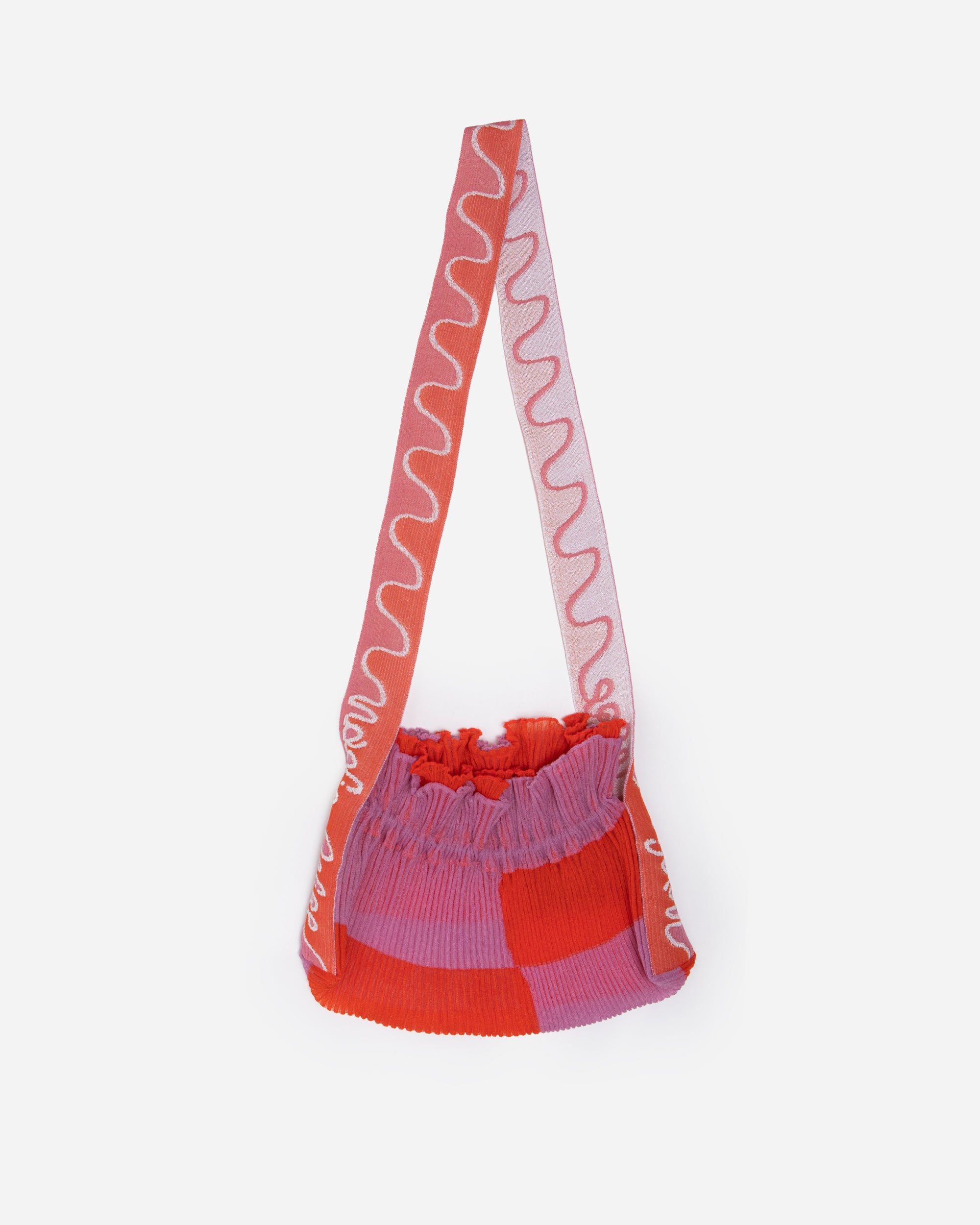 Nadia Wire Twisted frill bag coral red/lavender 224-RED