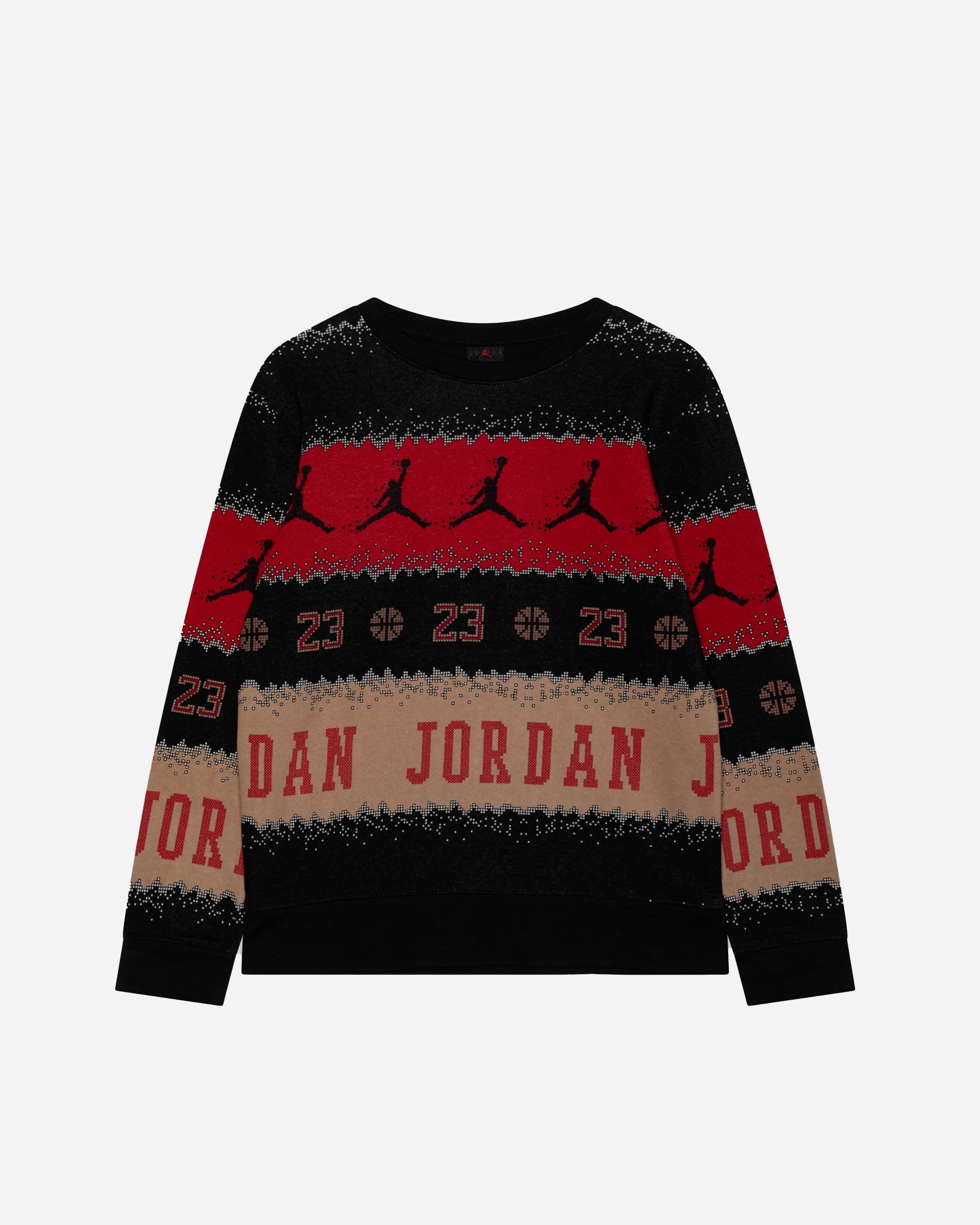 Jordan Brand Essentials Holiday Fleece Crew GYM RED/BLACK FD7463-687