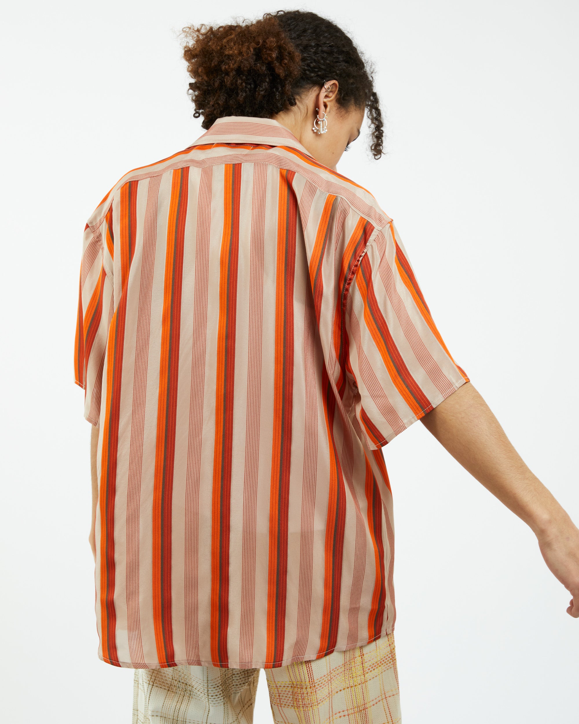 (DI)VISION Short Sleeve Shirt Brown/Red/Orange 009SS22-1