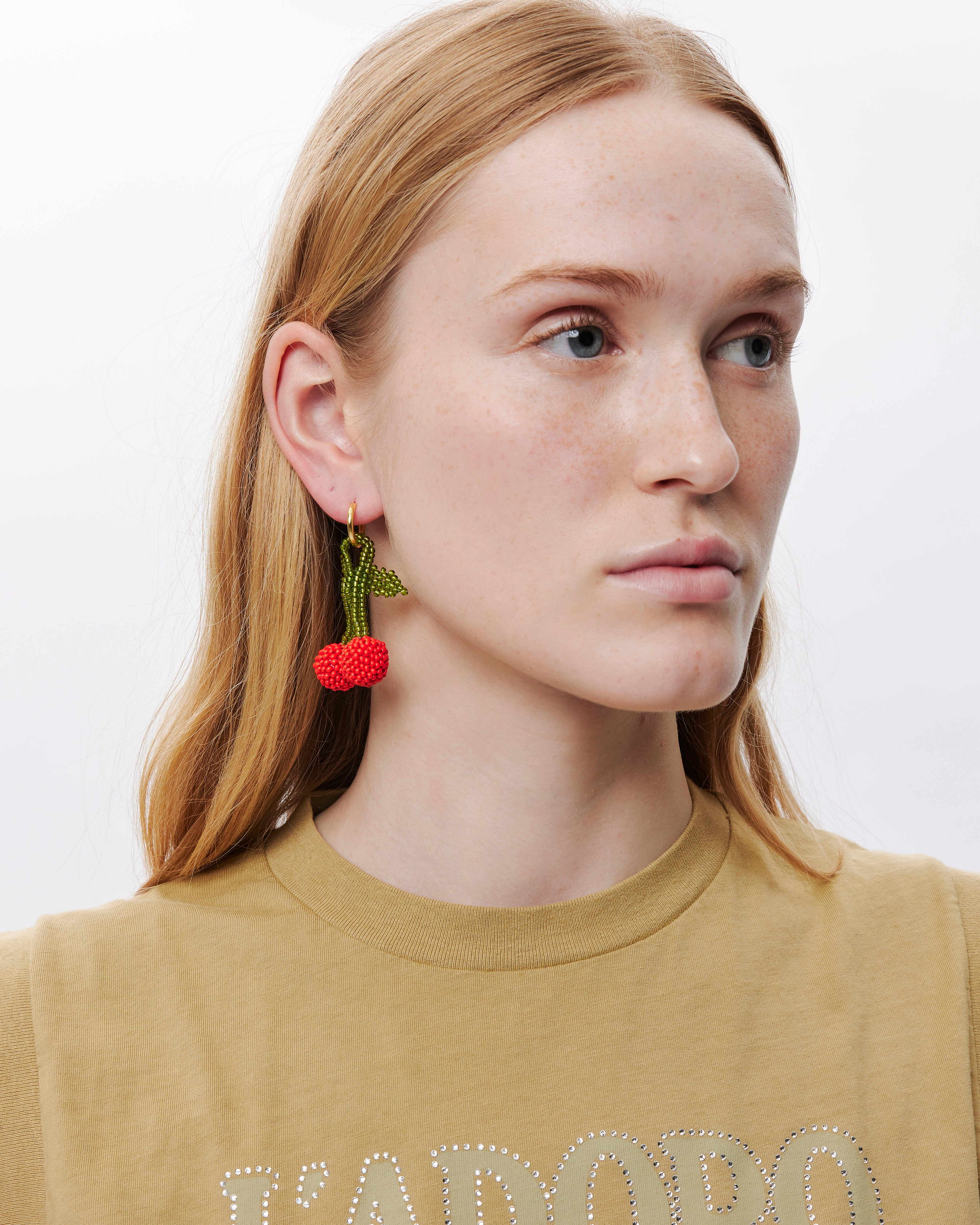 Pura Utz Cherry Earring RED/GREEN PU-A-Cer