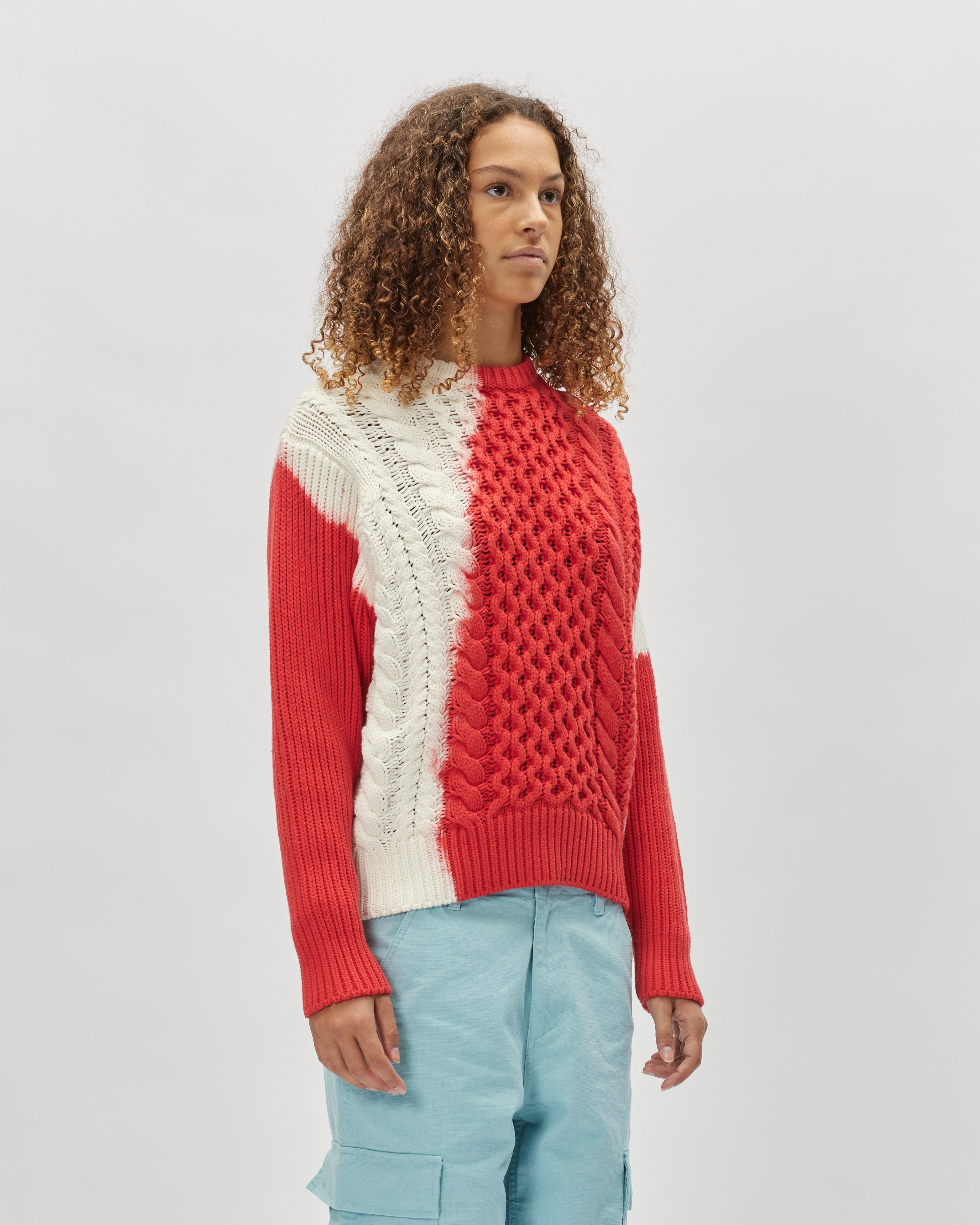 Stüssy Tie Dye Fisherman Sweater red 117188-0601