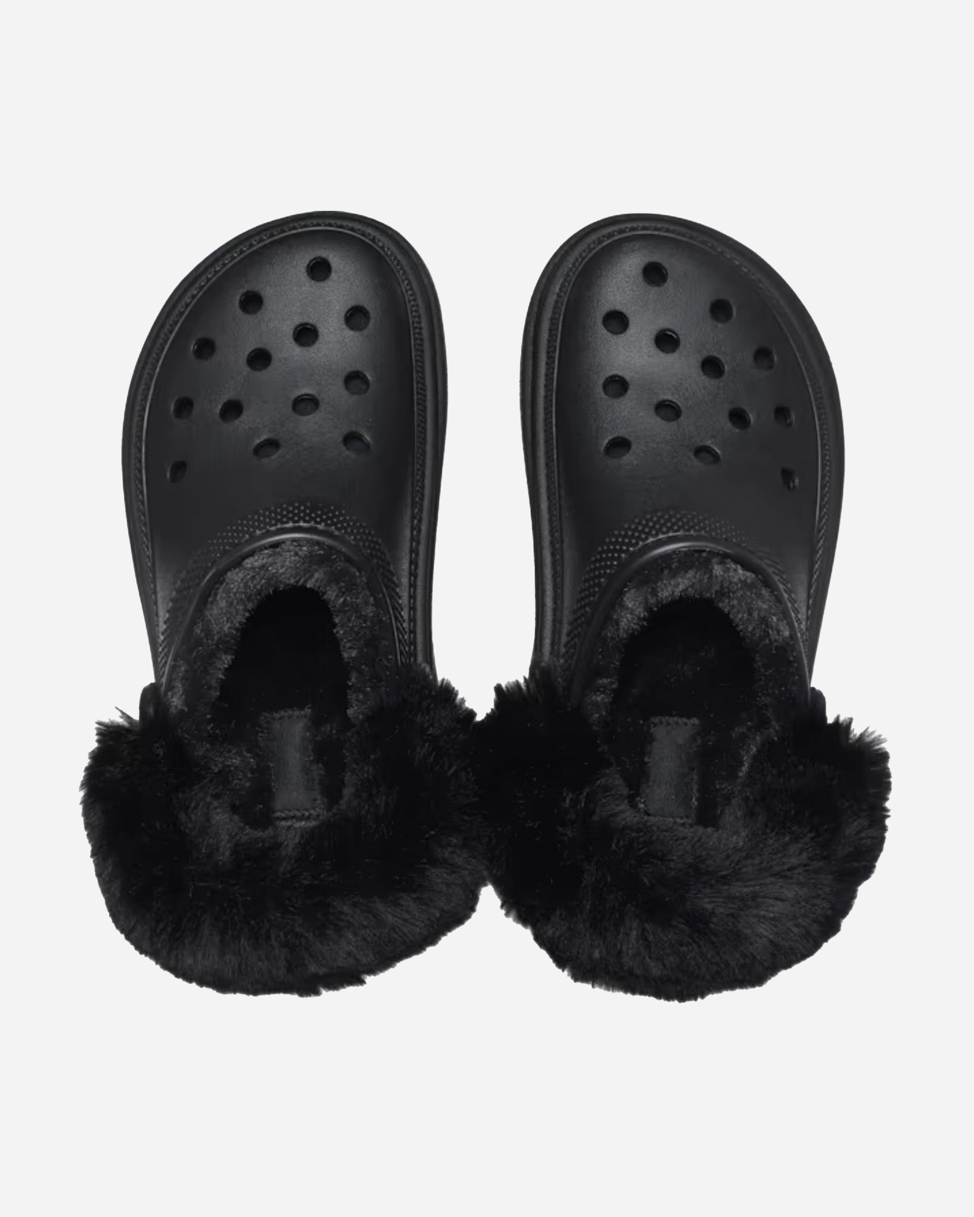 Lined crocs fashion black