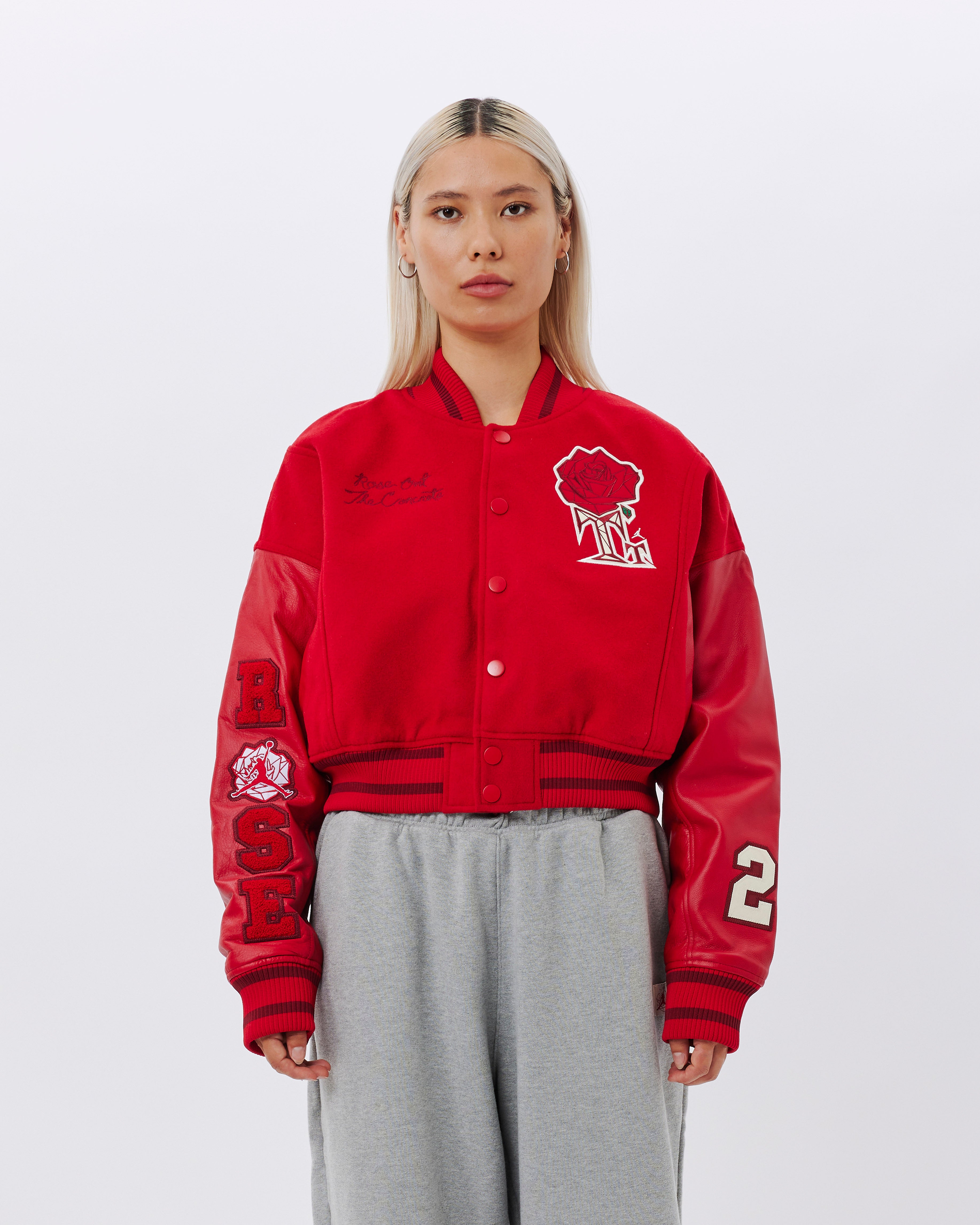 Jordan Brand Jordan x Teyana Taylor Varsity Jacket GYM RED/SAIL/TEAM RED FB2642-687