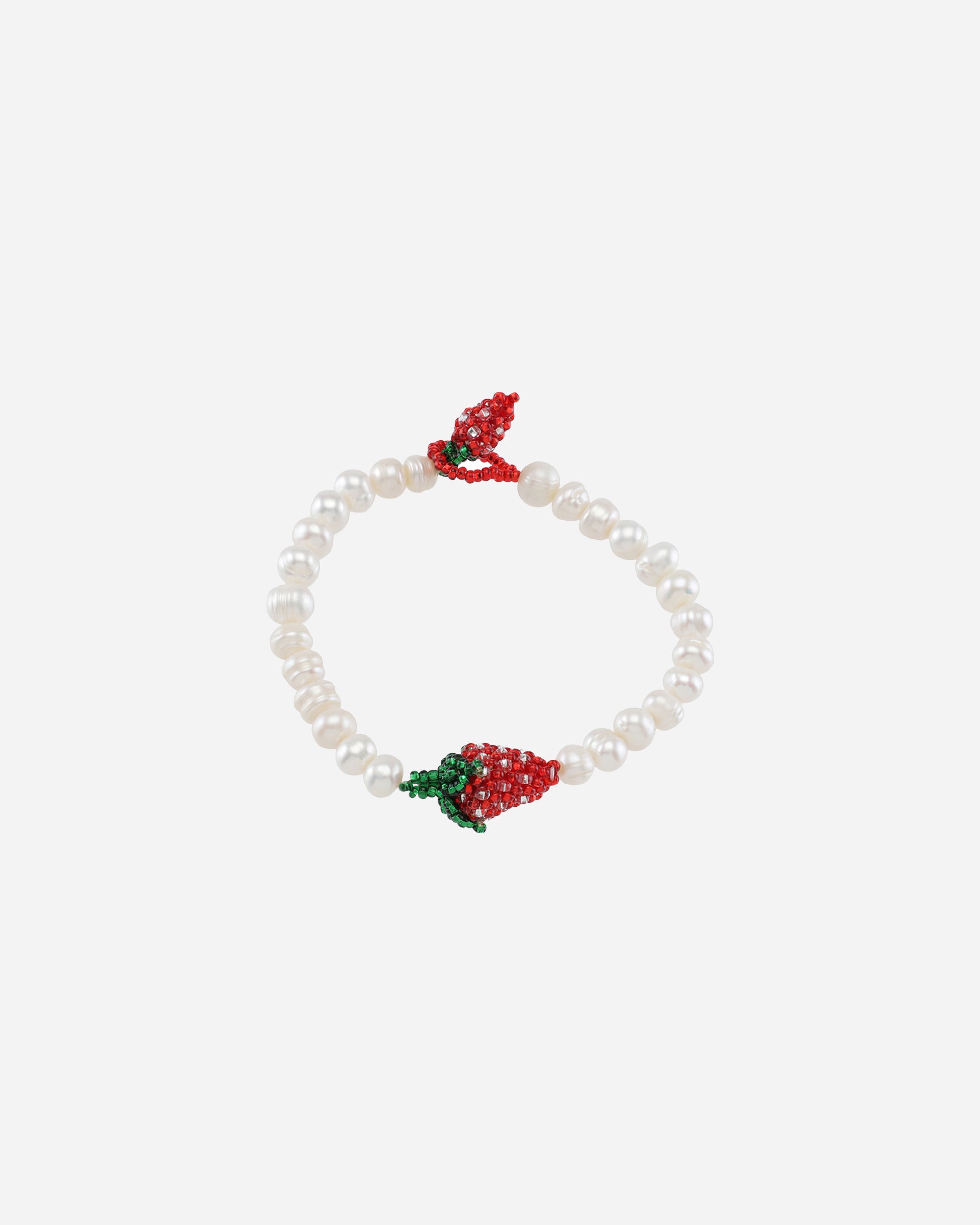 Pura Utz Pearl Strawberry Bracelet WHITE/RED/GREEN PU-BUL-5