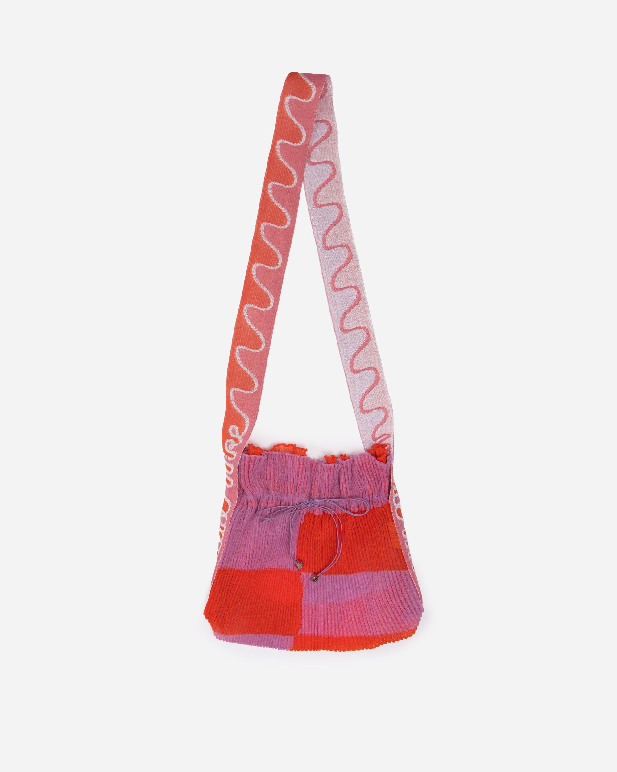 Nadia Wire Twisted frill bag coral red/lavender 224-RED