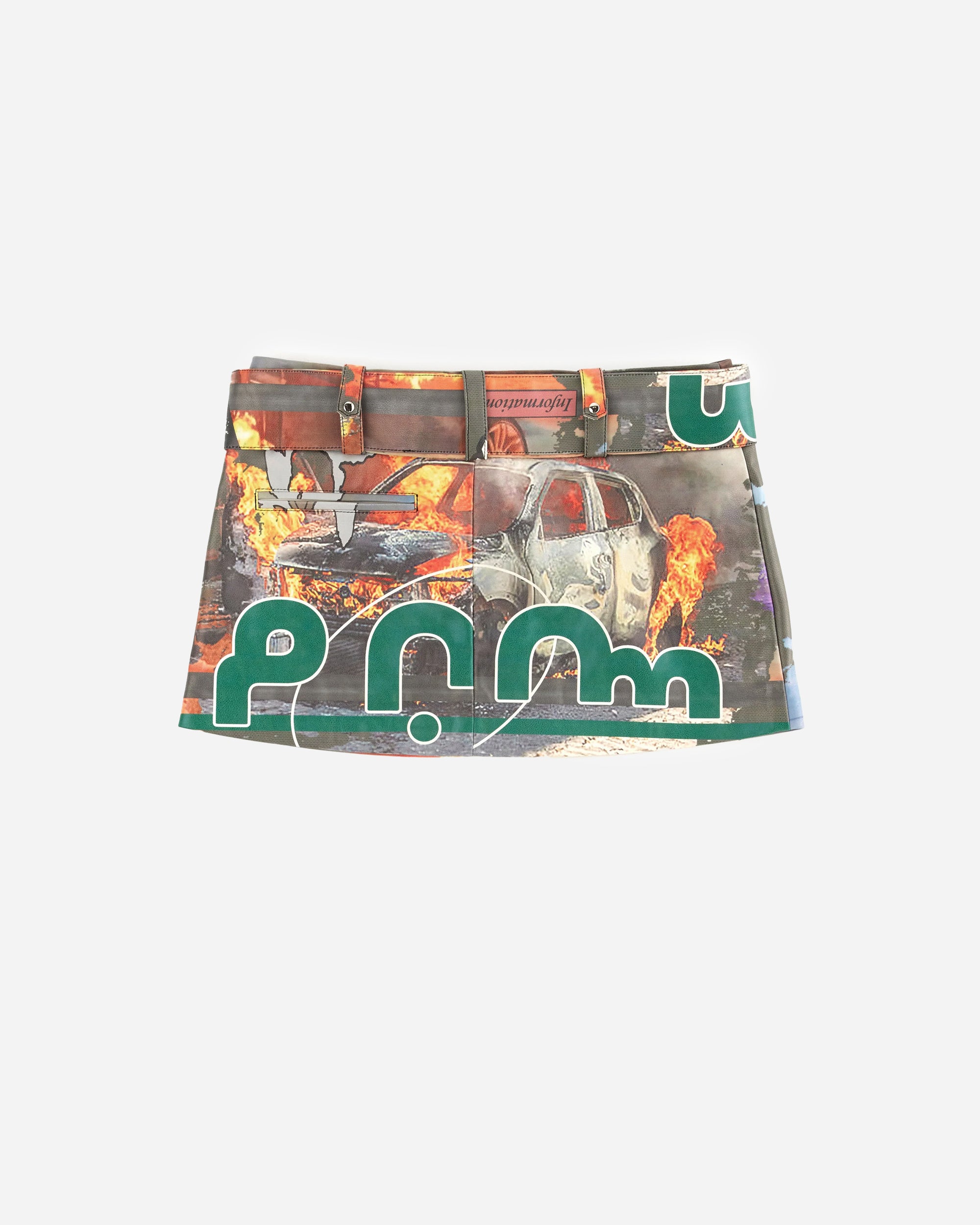 P.A.M P.A.M. Racing Vinyl Mini Skirt CONFLICT 5159/B-CNFT