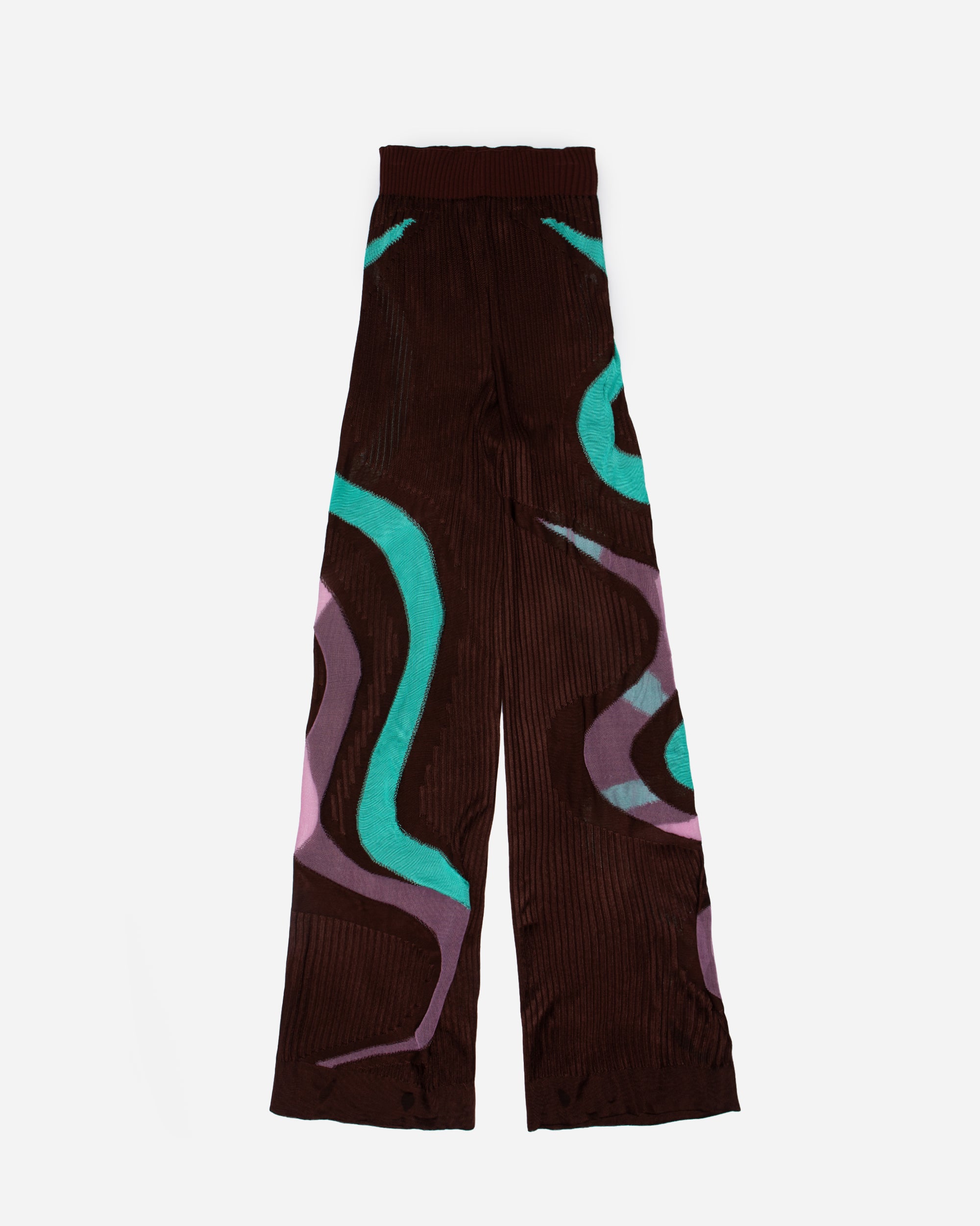 Nadia Wire Multi squiggle trouser brown/green 511-BRW