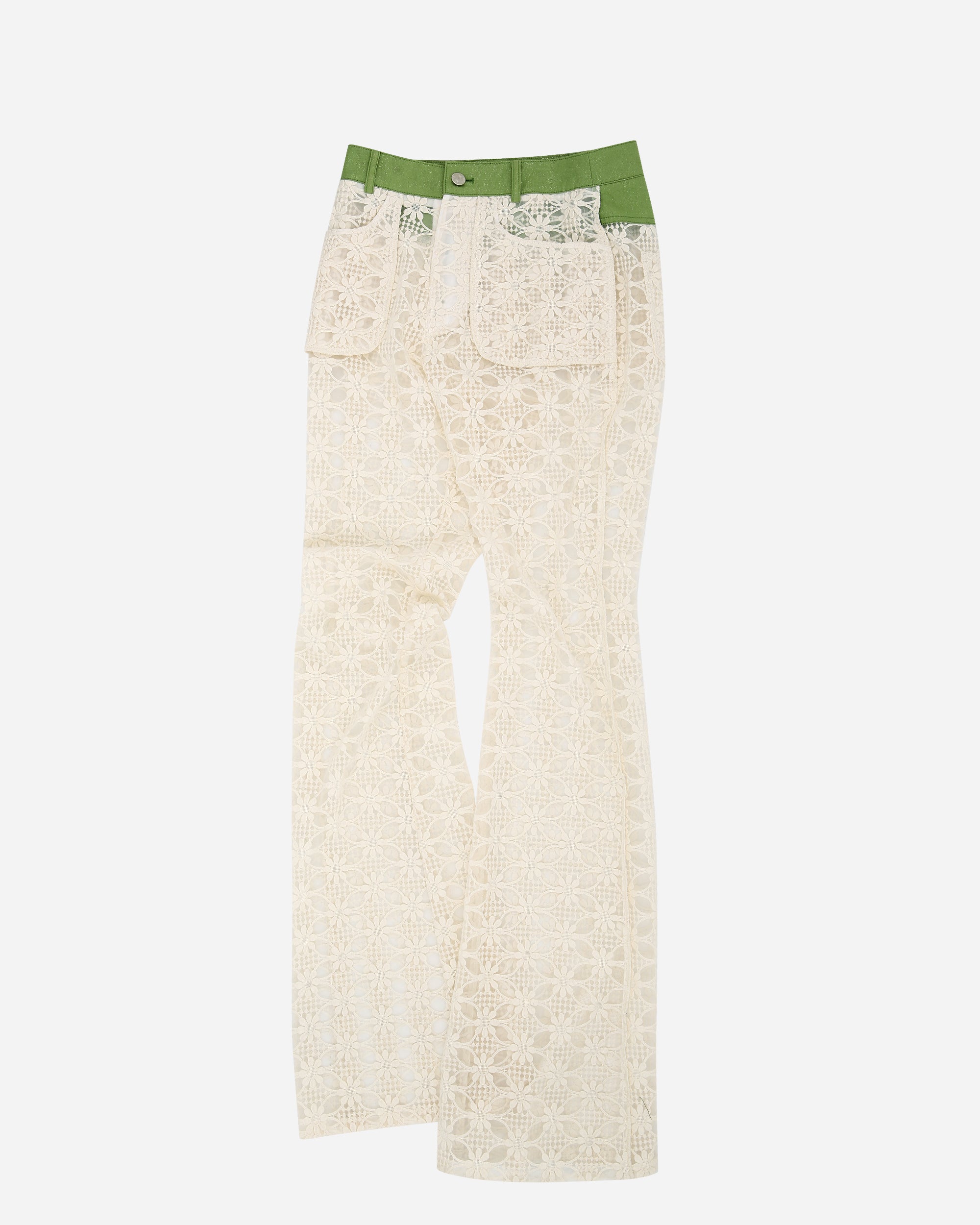 Andersson Bell Flower See-Through Trousers IVORY apa634w