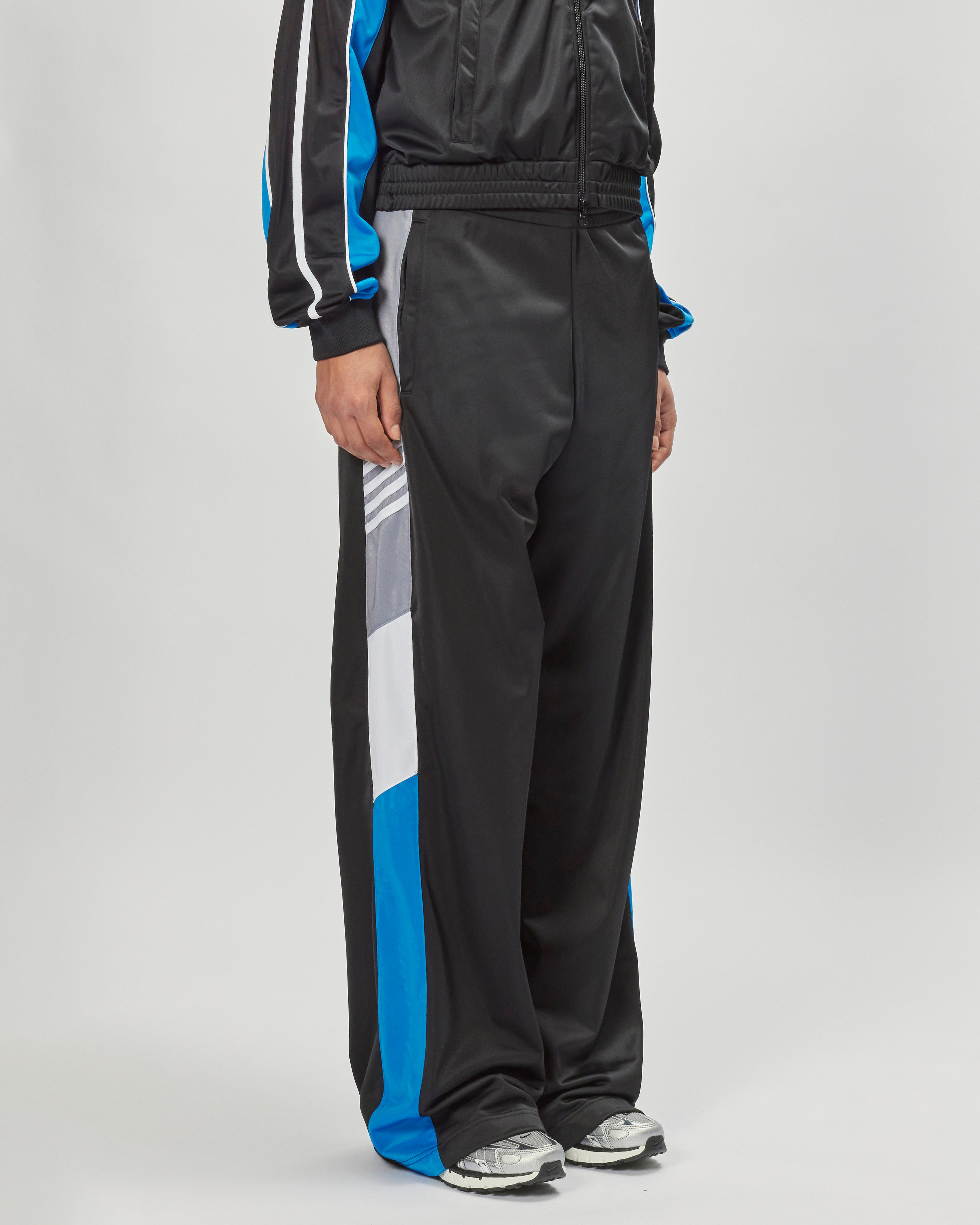 Martine Rose Wide Leg Trackpants BLACK / GREY / BLUE MRSS24128A