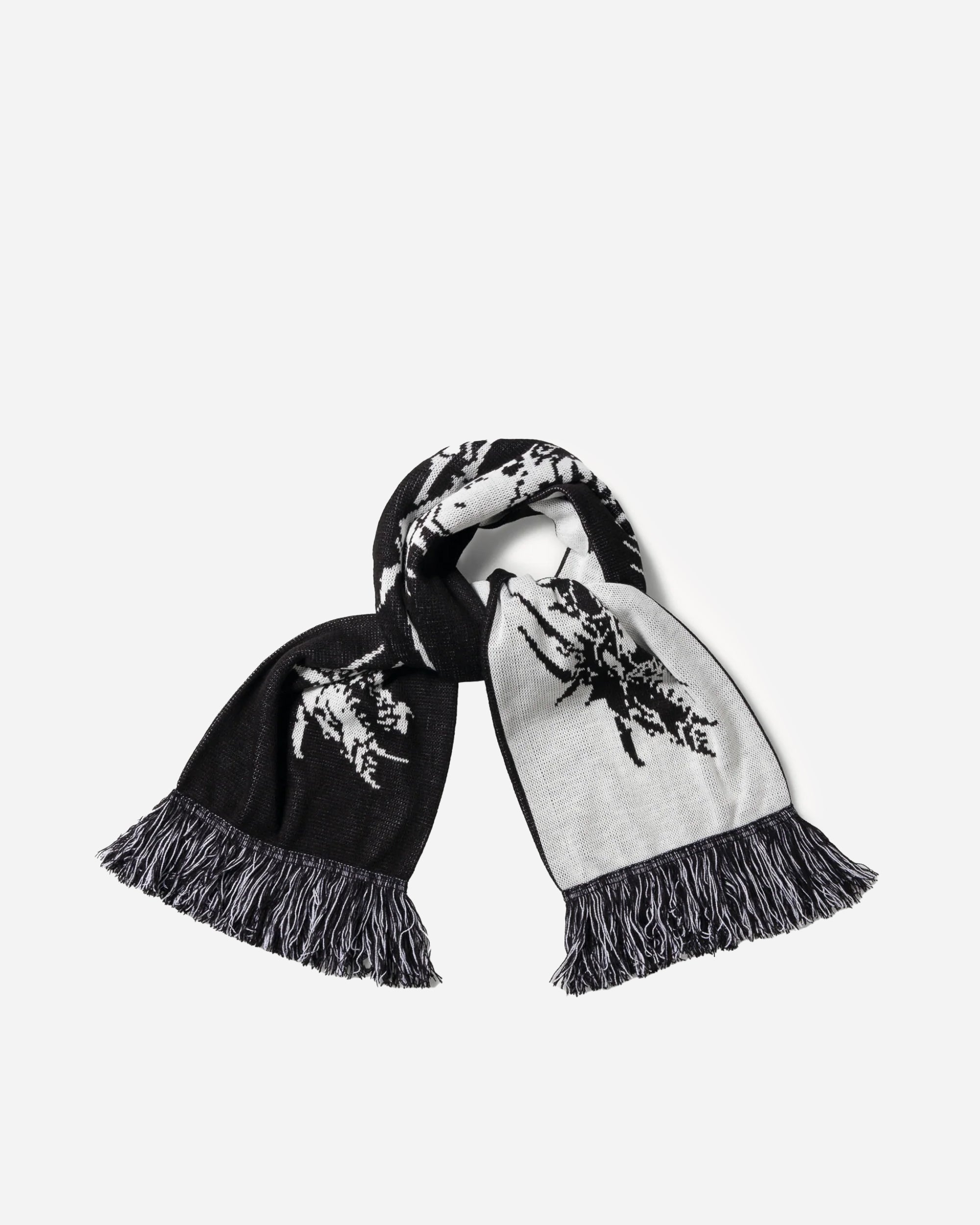 ARIES Dragon Skeleton Scarf Black & White SUAR90001-BLKWHT