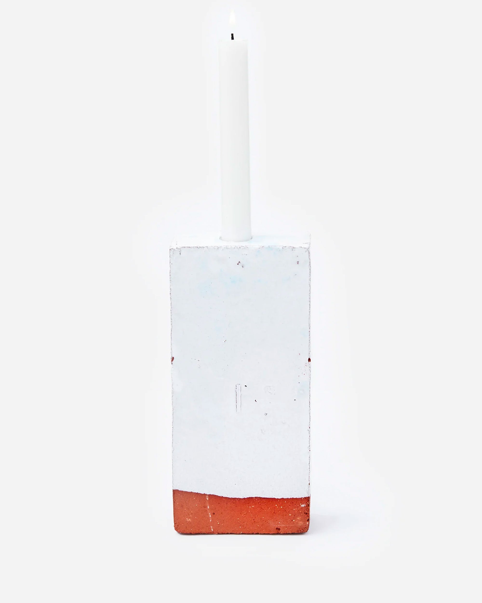 NIKO JUNE A Single Brick Candle White  21-ASIBRCA-WH