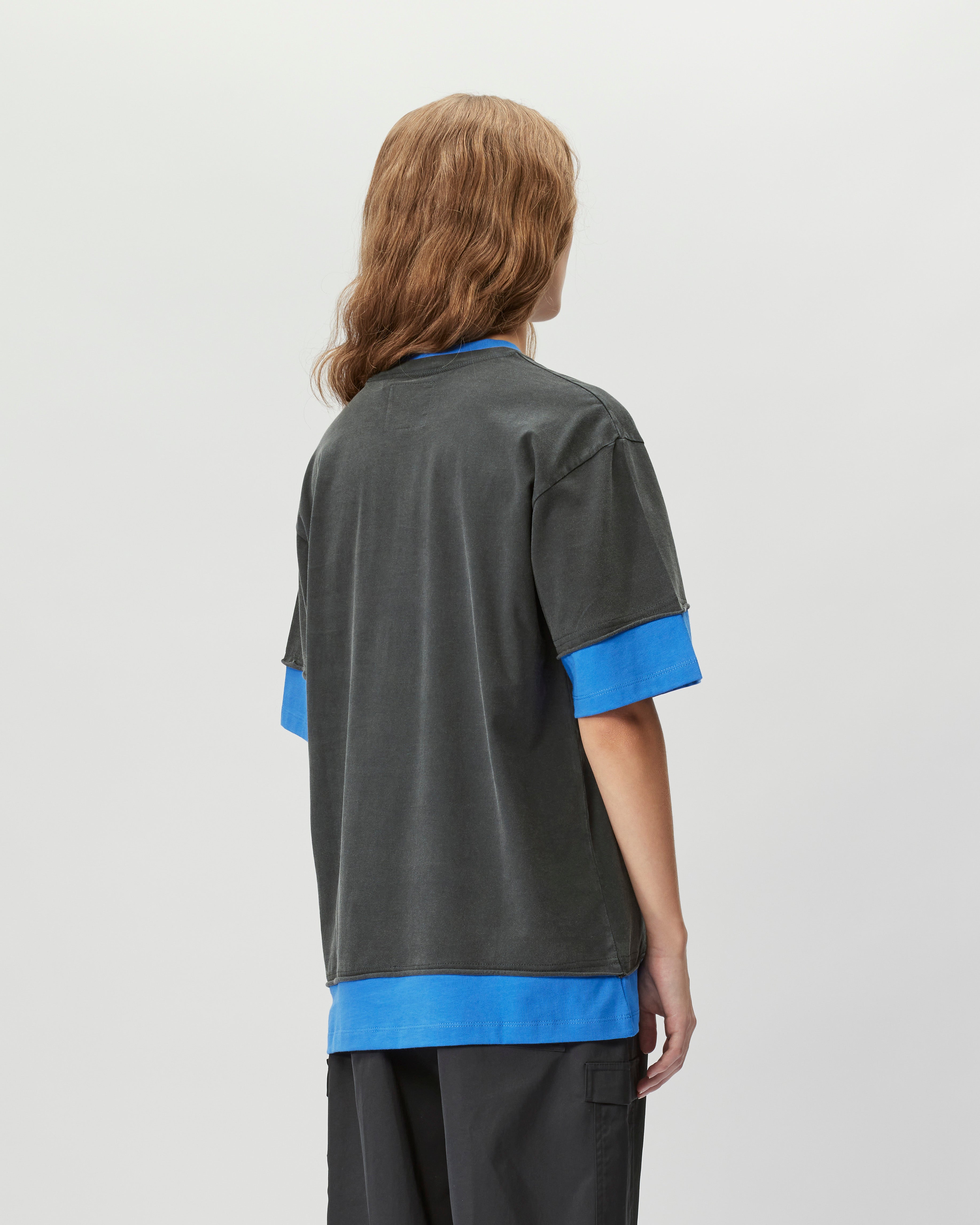 (DI)VISION Layered T-shirt BLACK / BLUE COMB. 050004-1