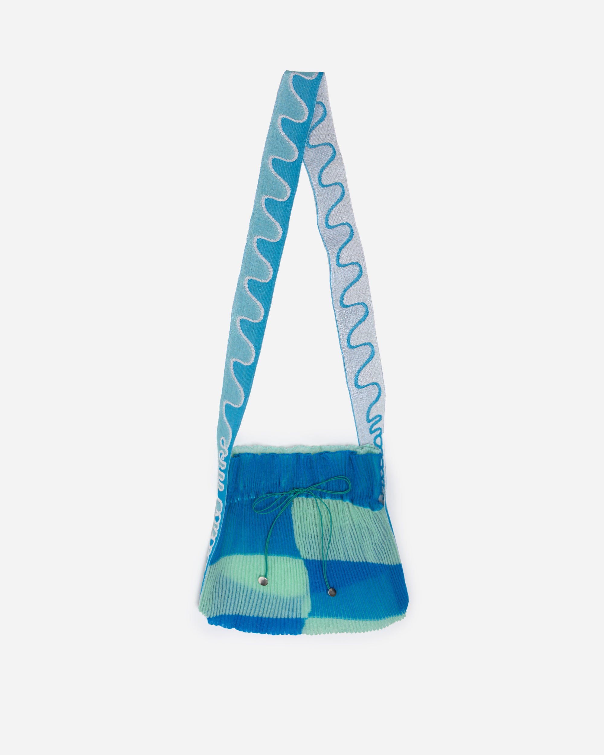 Nadia Wire Twisted frill bag blue/mint green 224-BLU