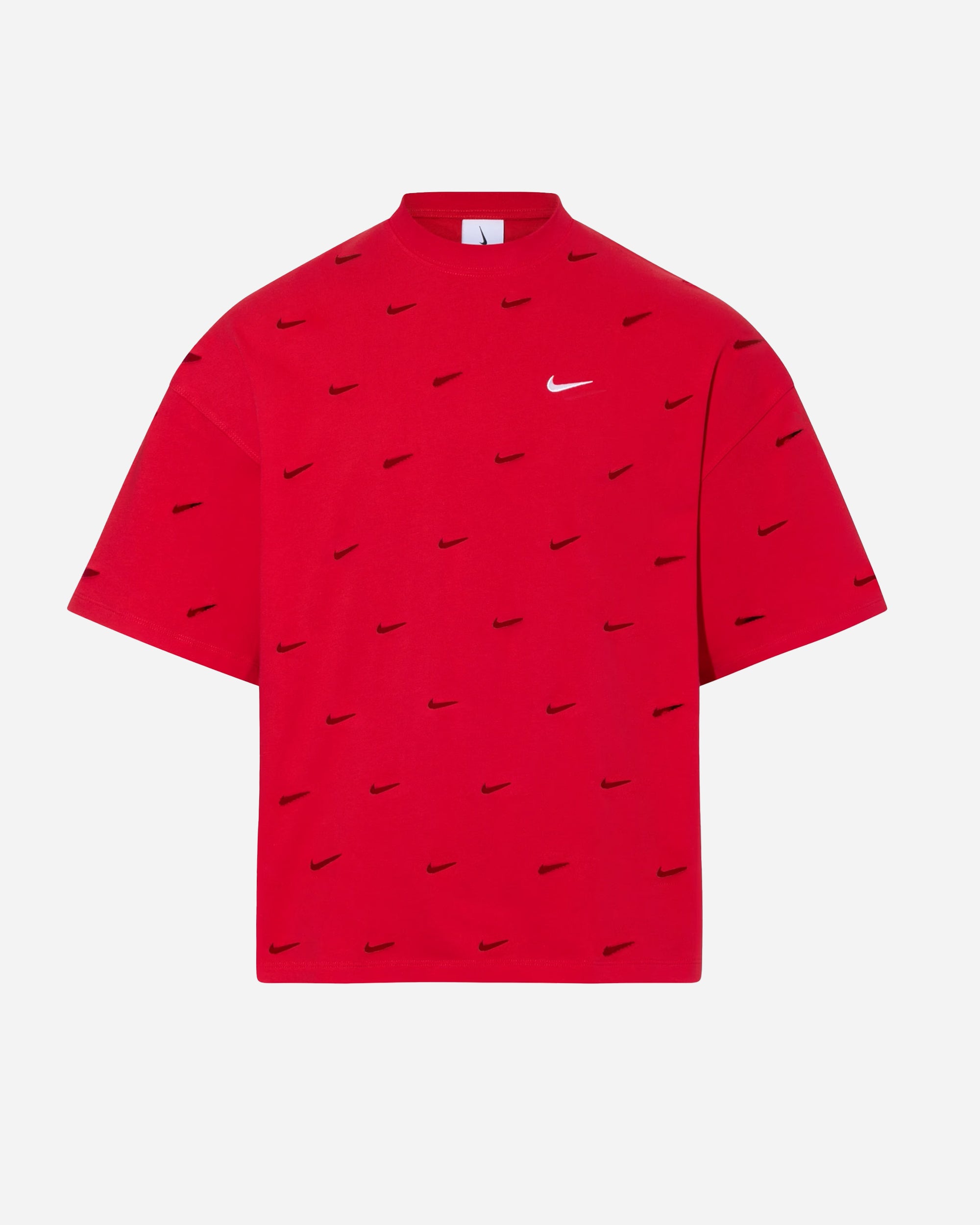 NIKE QS/TZ Nike x JACQUEMUS Swoosh T-shirt UNIVERSITY RED FJ3477-657