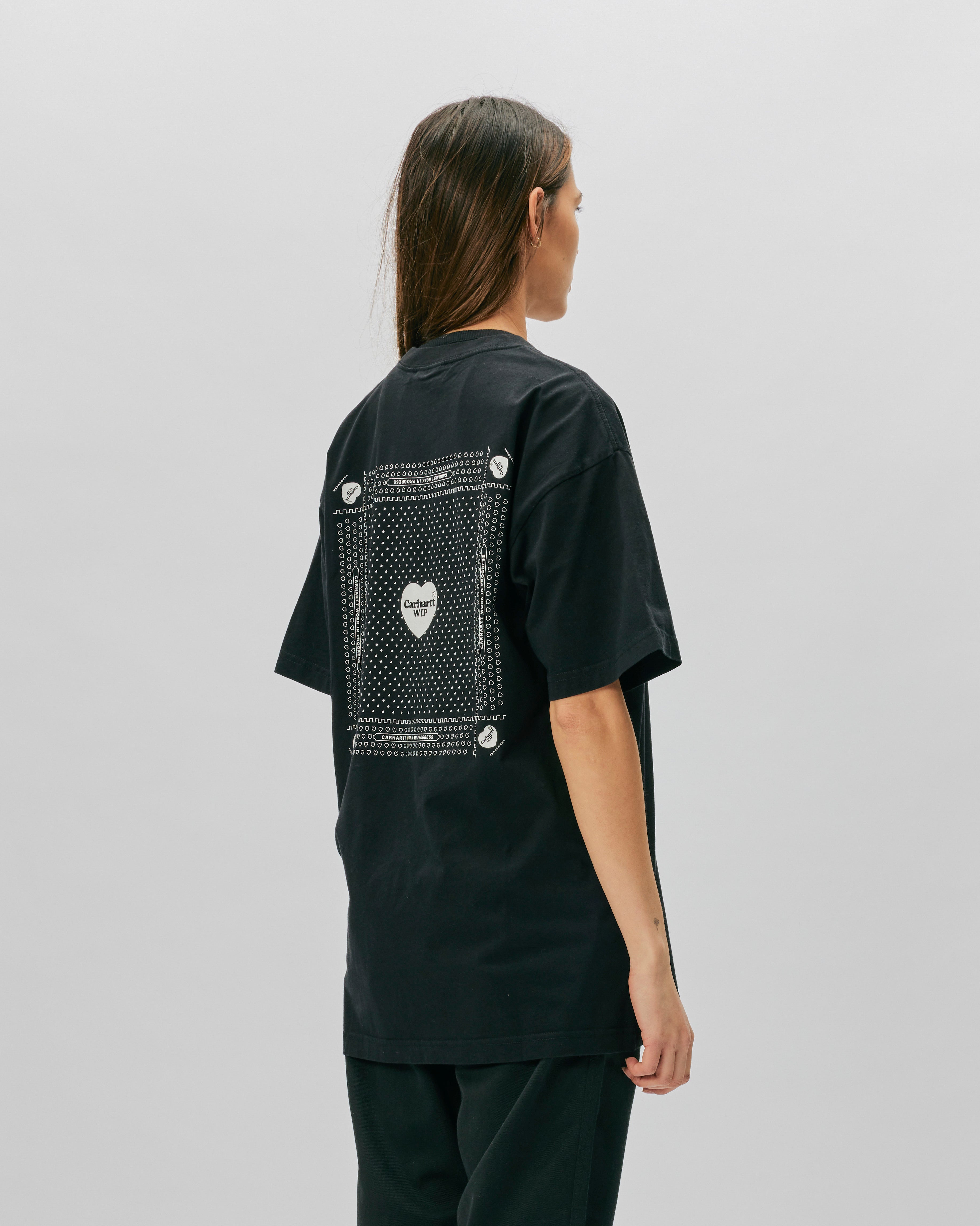 Carhartt WIP Heart Bandana T-Shirt Black / White I033116-0D206