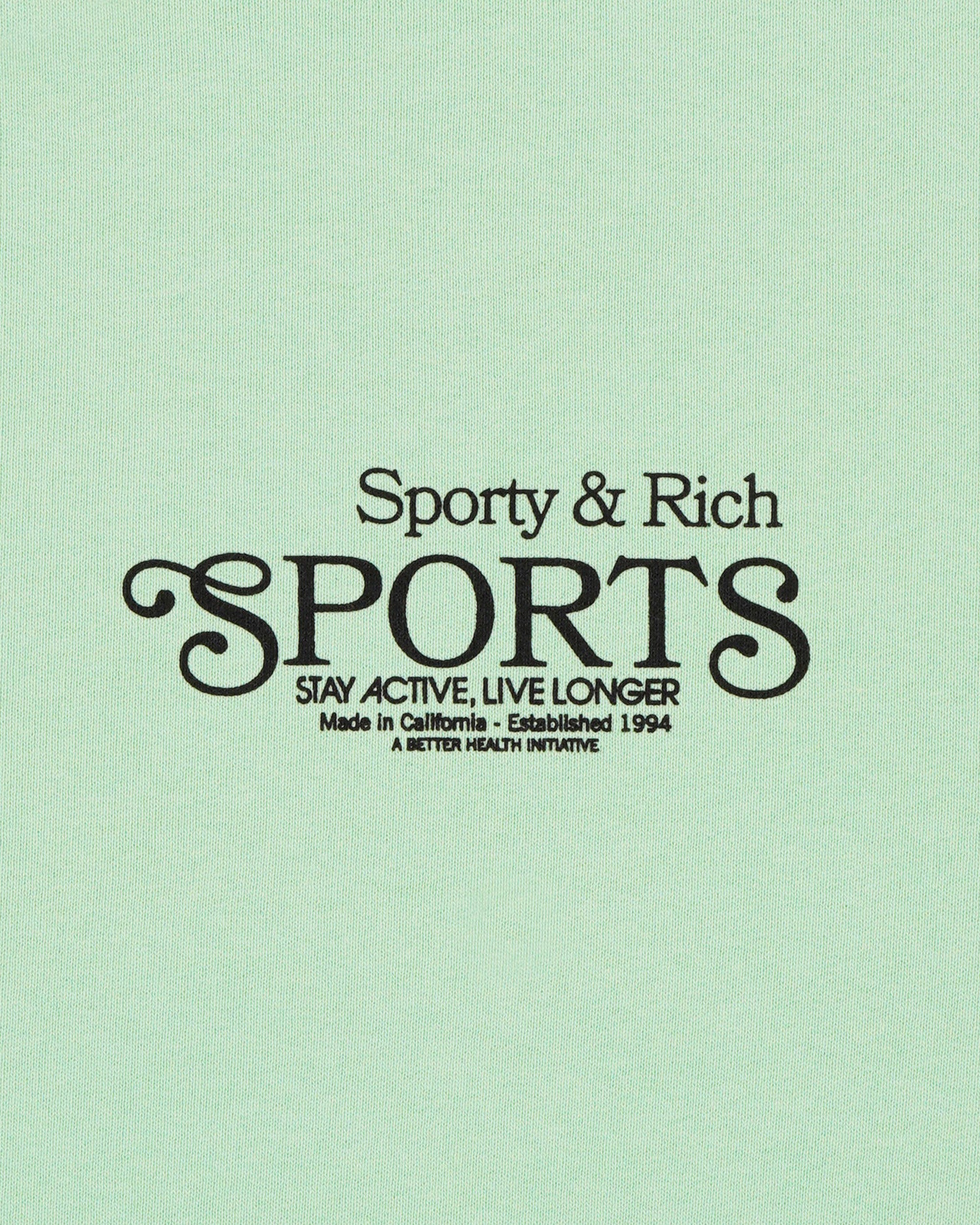 Sporty & Rich Bardot Sports Crewneck Thyme CR842TH