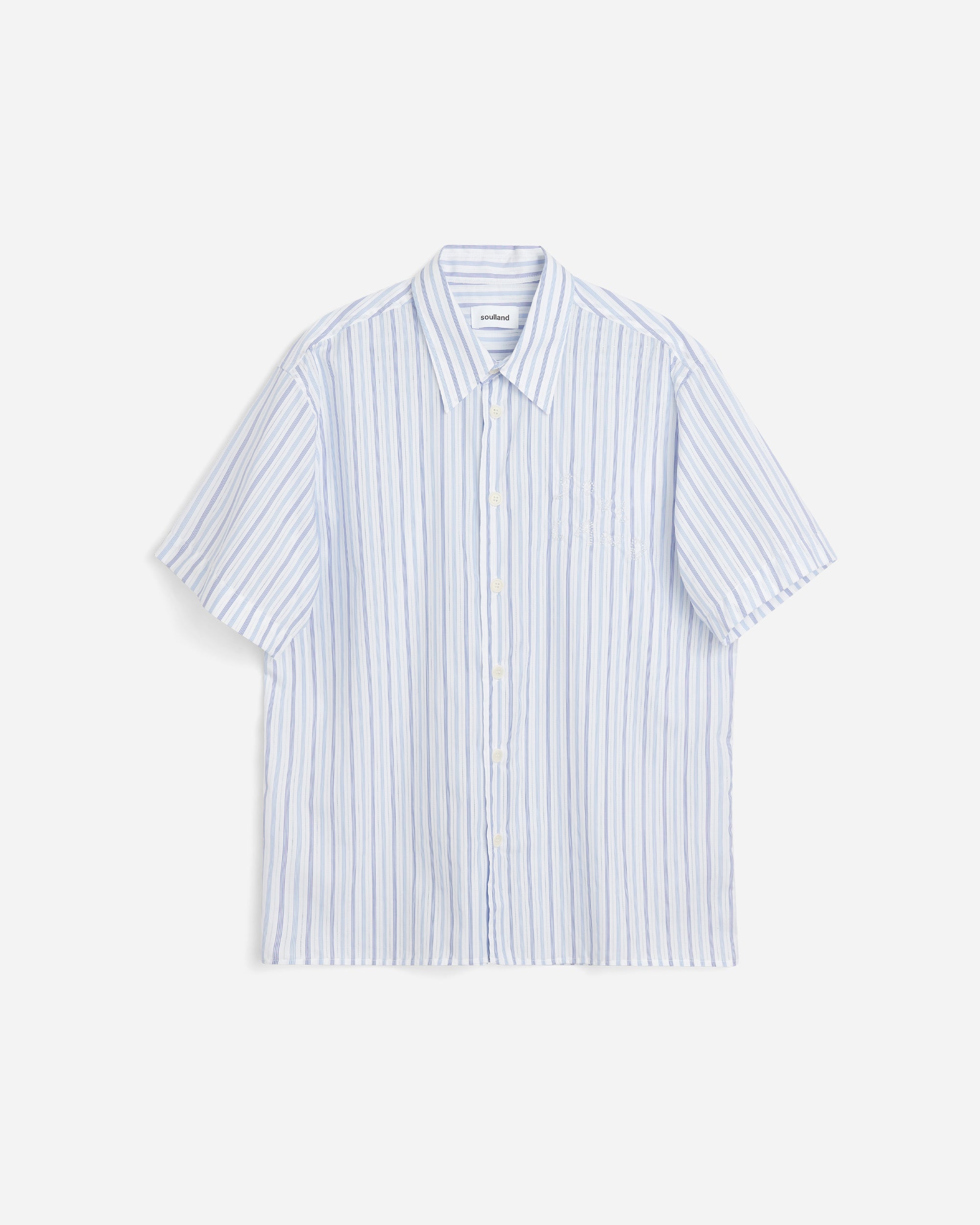SOULLAND Jodie Shirt White /Blue 41032-1269-WHT/BLU