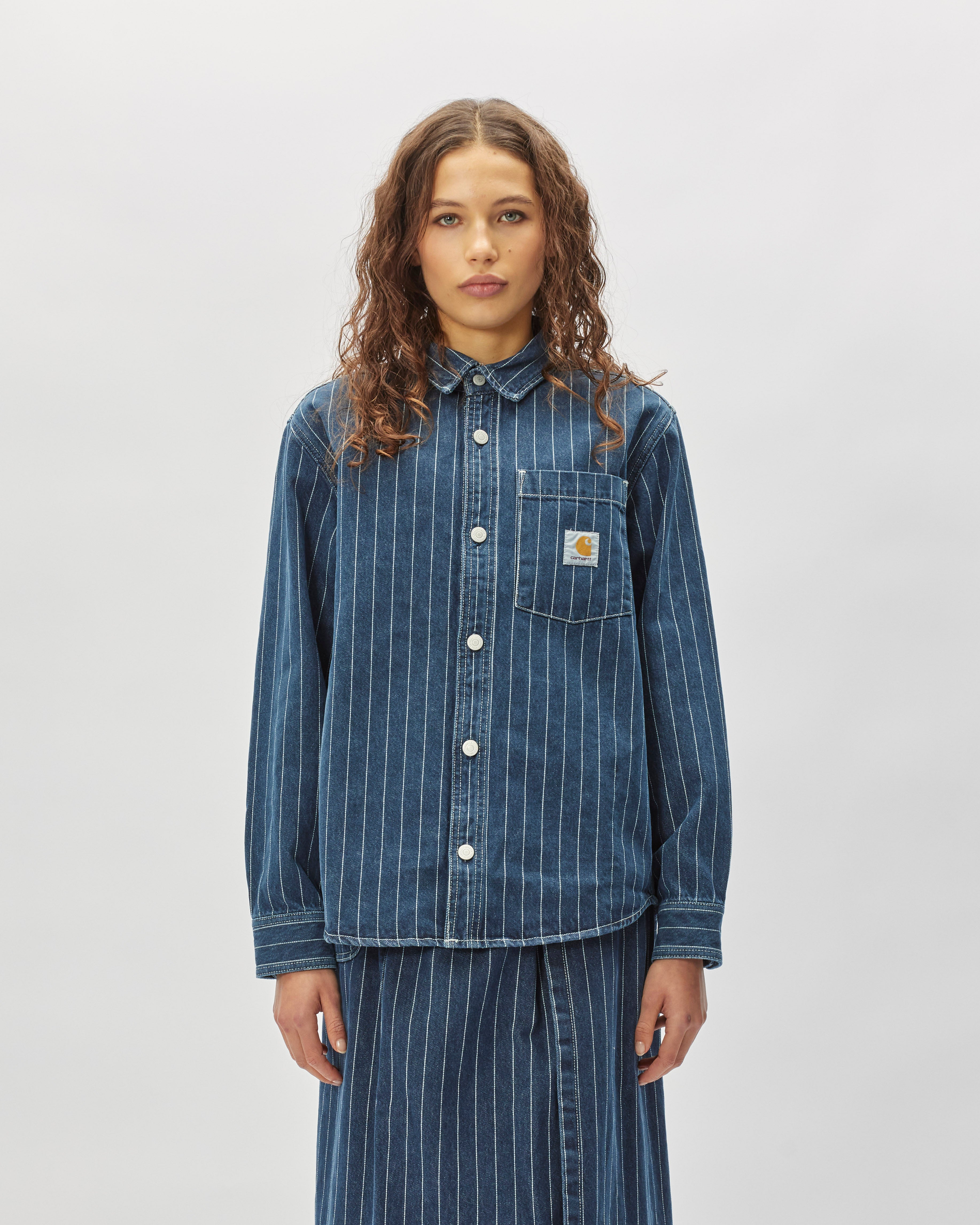 Carhartt WIP Orlean Shirt Jacket Orlean Stripe, Blue / White I033009-1XY06