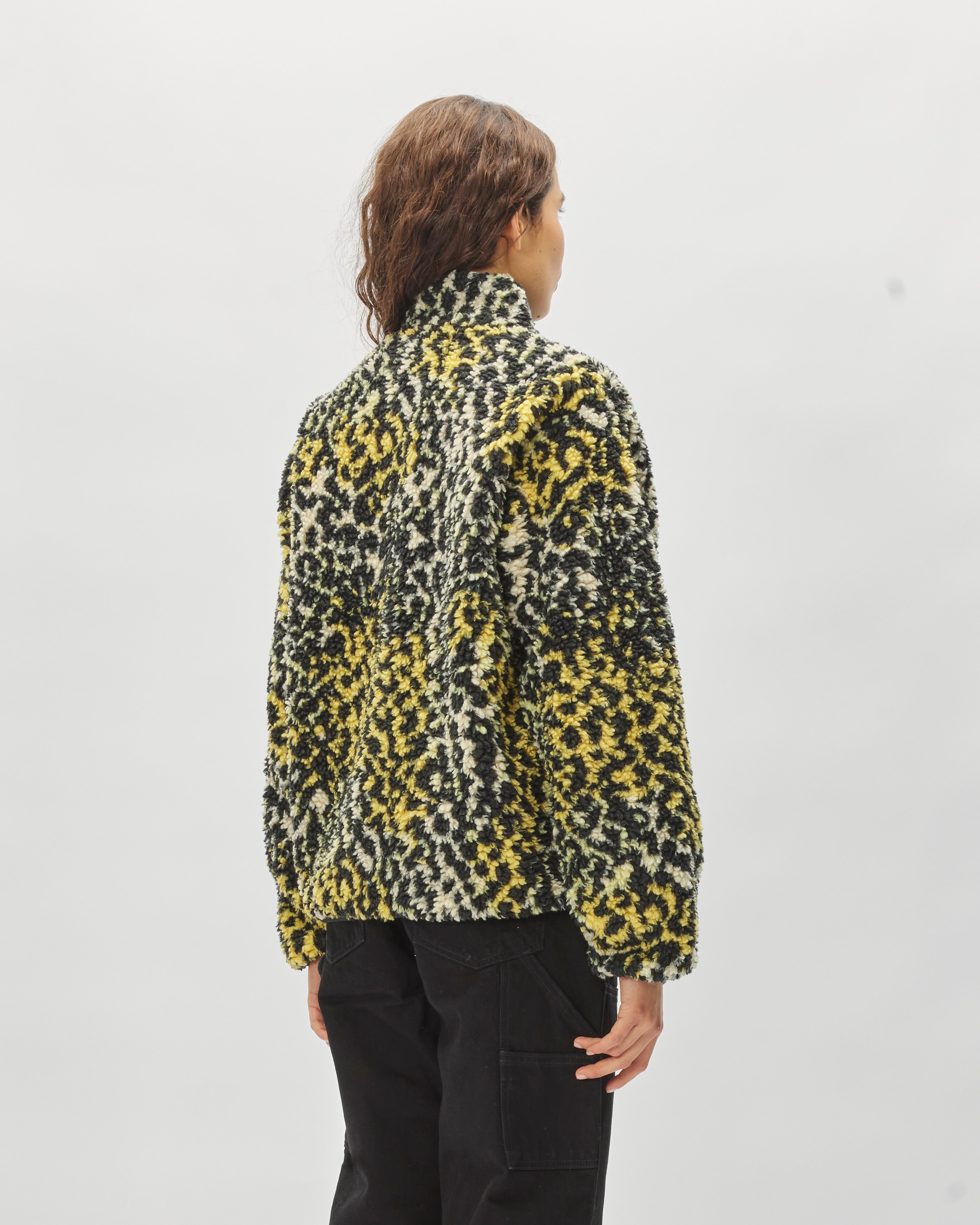 Stüssy Sherpa Reversible Jacket yellow leopard 118529-3157
