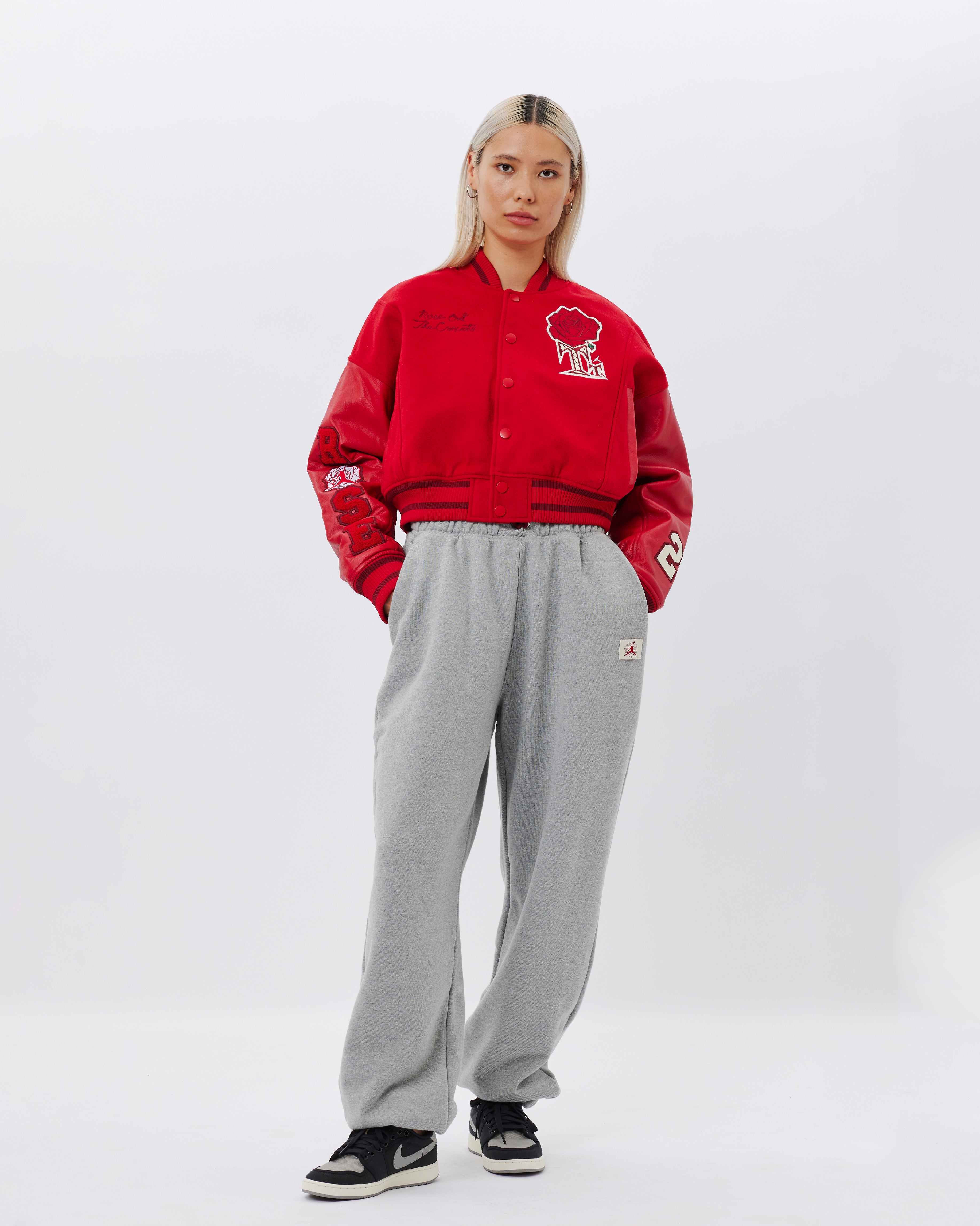 Jordan Brand Jordan x Teyana Taylor Varsity Jacket GYM RED/SAIL/TEAM RED FB2642-687