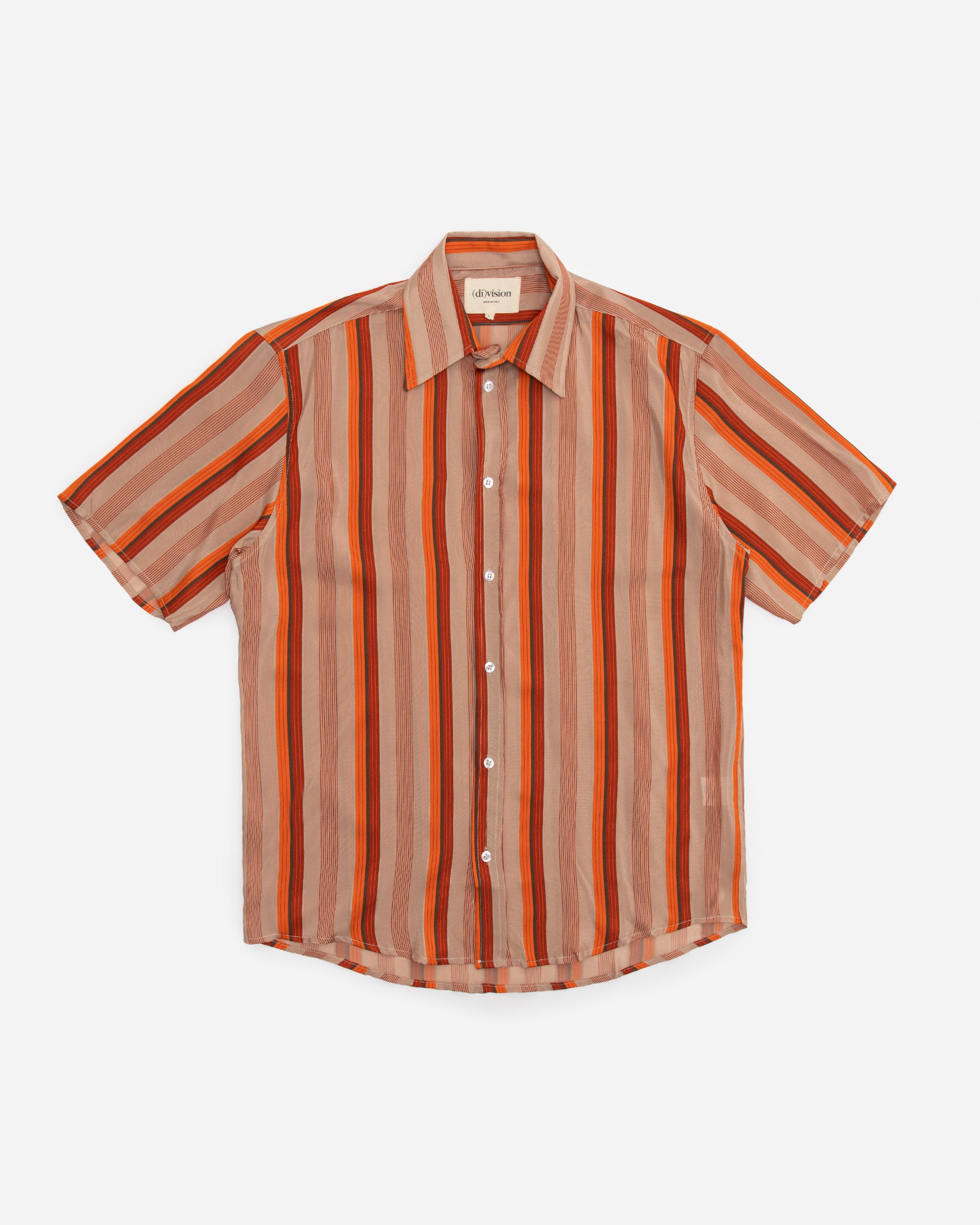 (DI)VISION Short Sleeve Shirt Brown/Red/Orange 009SS22-1