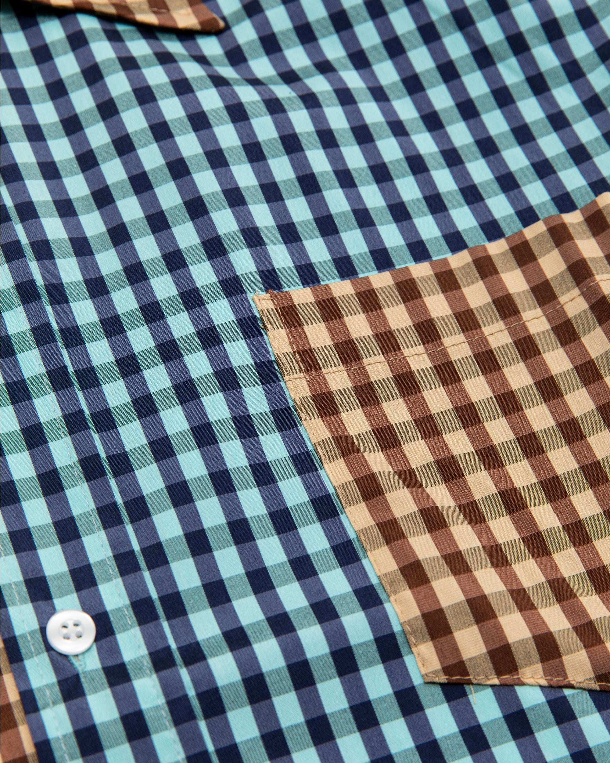 (DI)VISION Long Sleeve Shirt Brown/Blue/Check 010SS22-3
