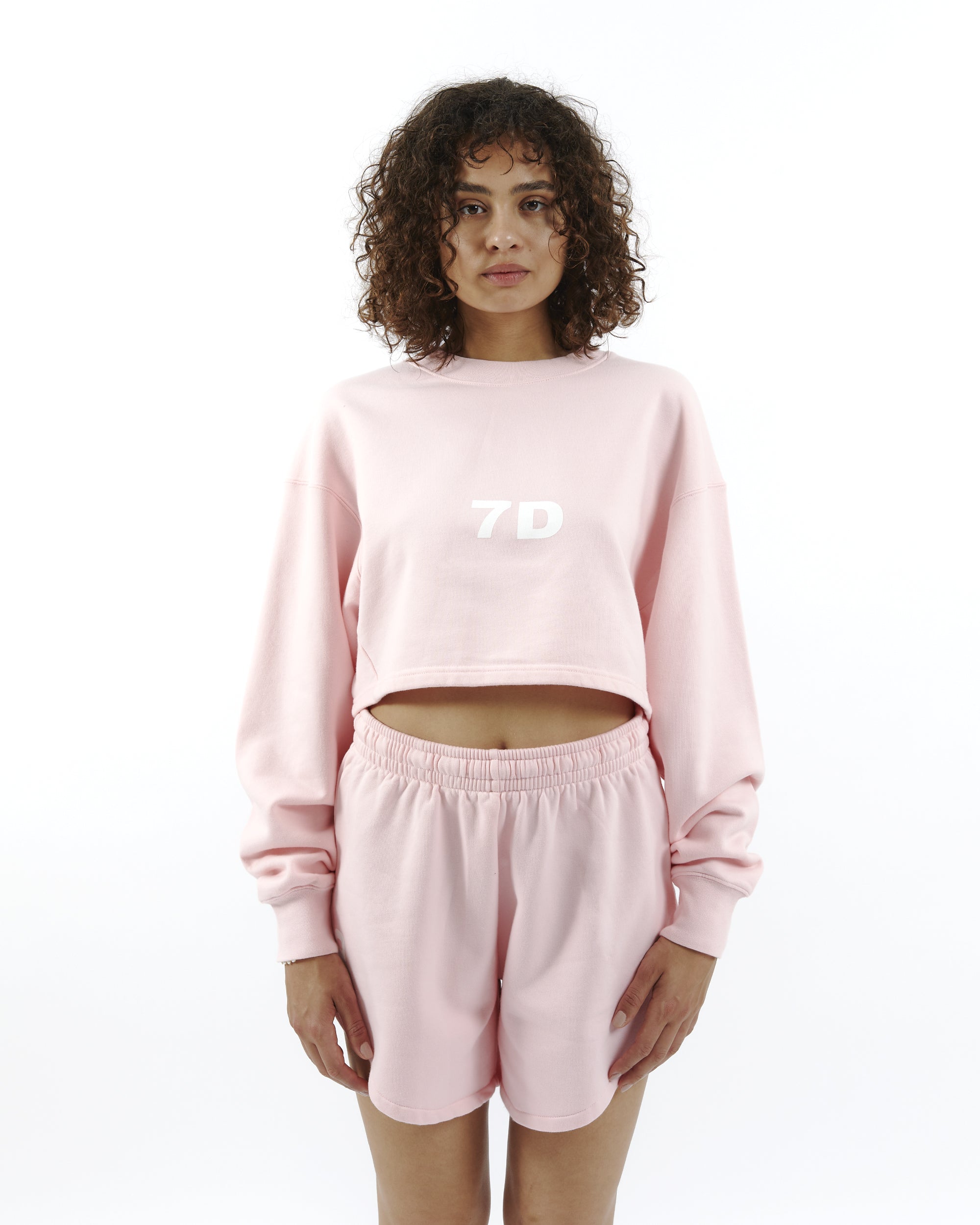 7 DAYS ACTIVE Monday Cropped Crewneck Rose Shadow 90473-134