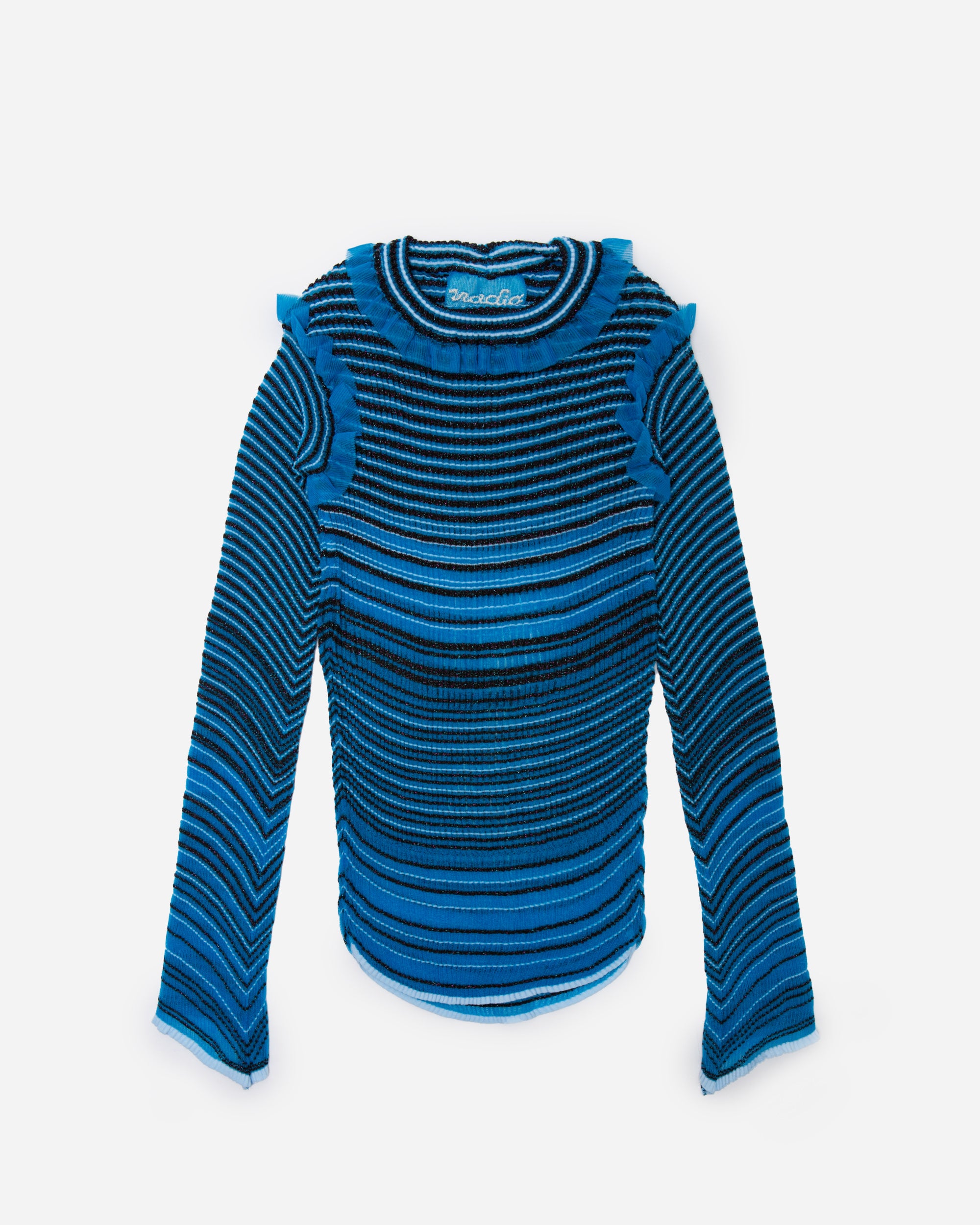 Nadia Wire Secret stripes jumper blue/brown 802-BLU