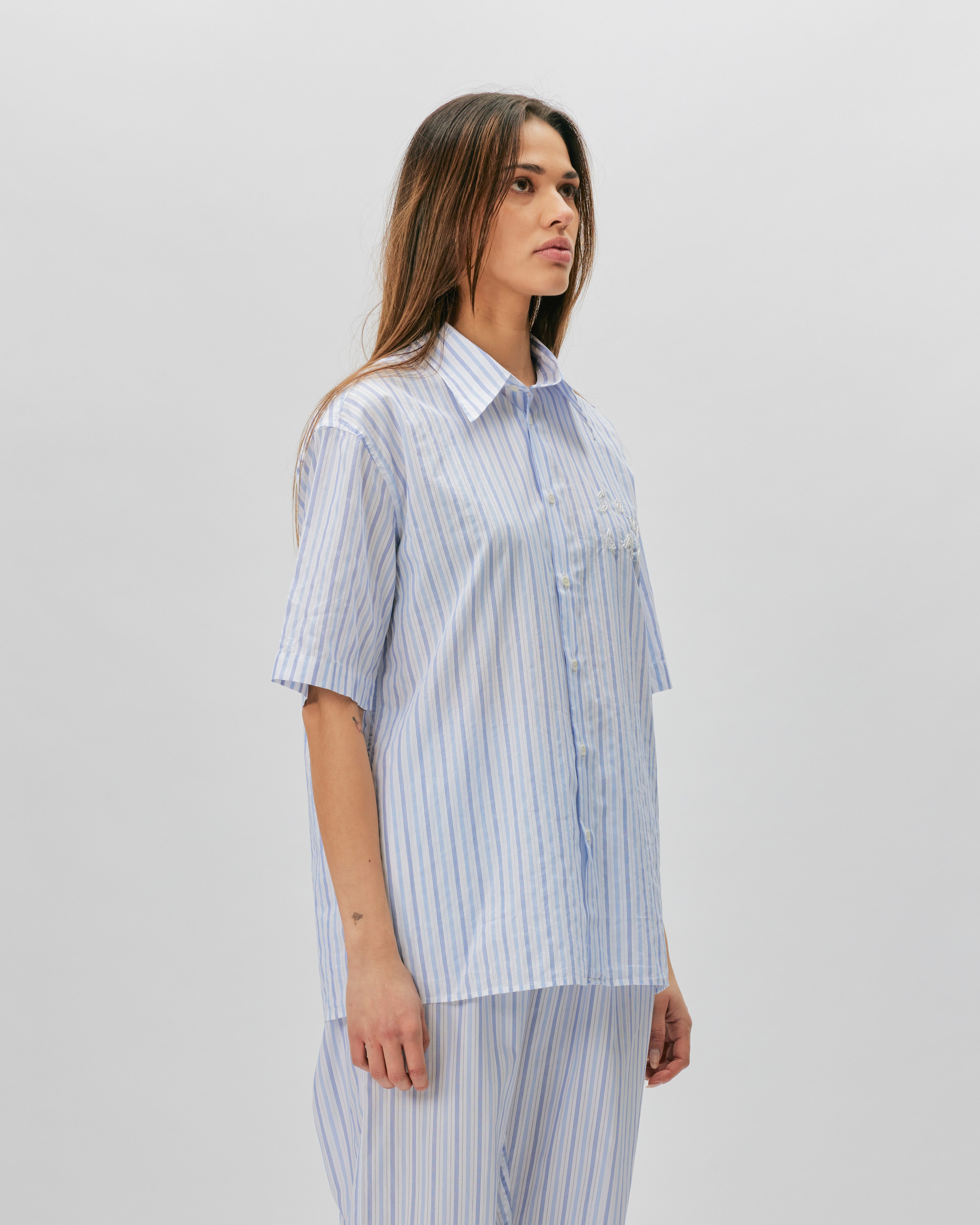 SOULLAND Jodie Shirt White /Blue 41032-1269-WHT/BLU