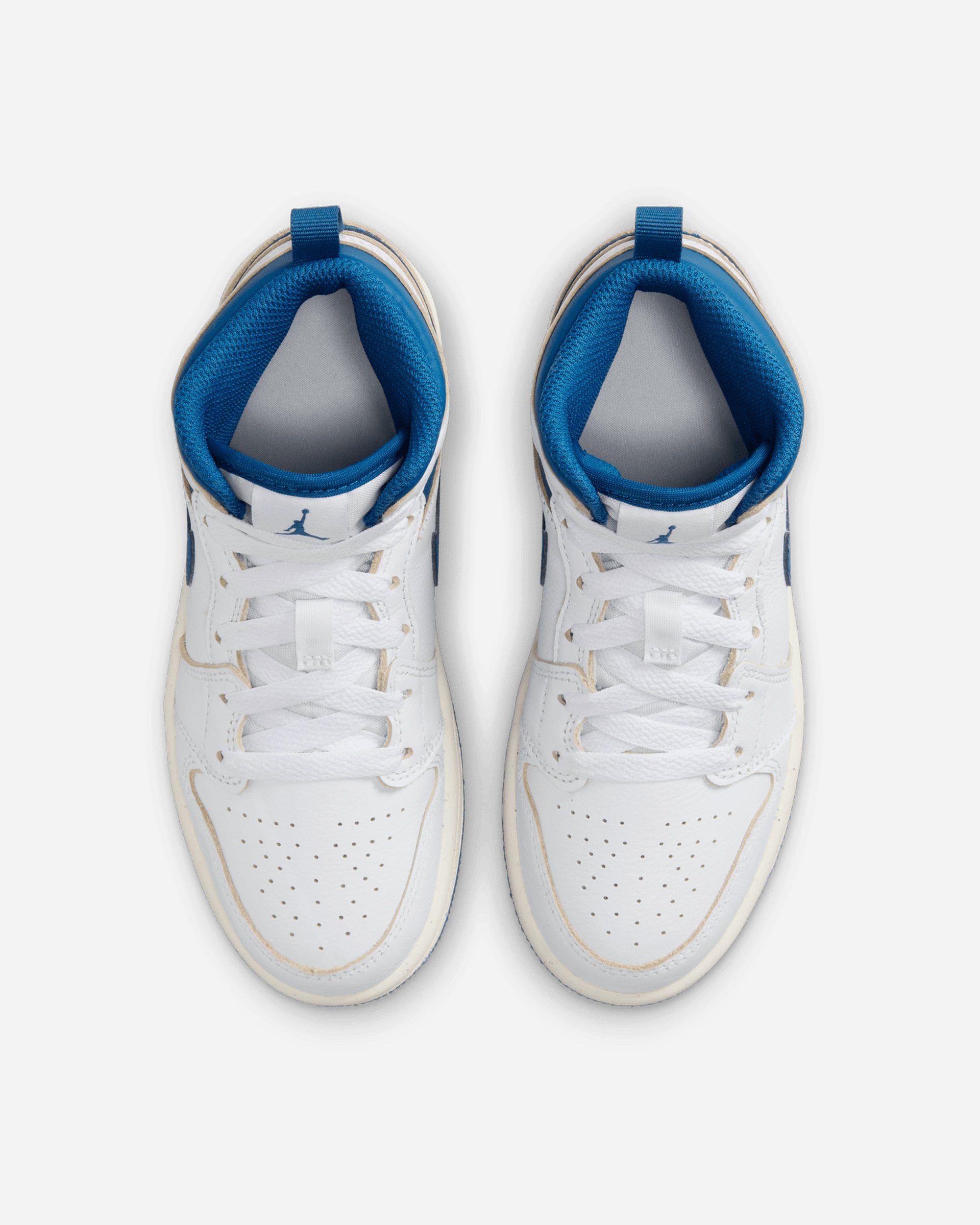 Jordan Brand Jordan 1 Mid (Preschool) WHITE/INDUSTRIAL BLUE-SAIL FN7493-141