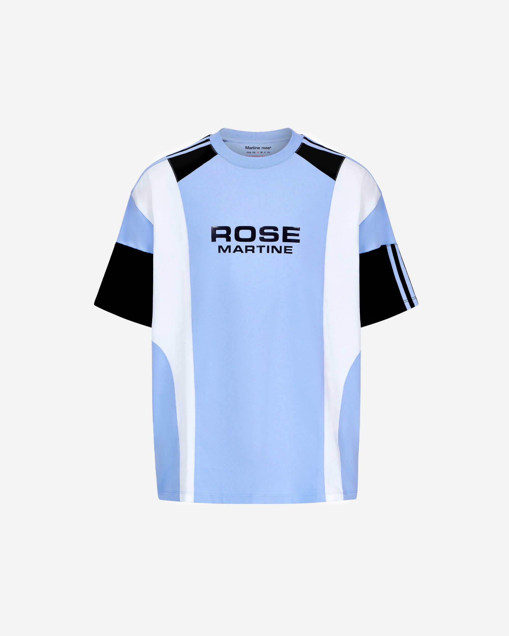 Martine Rose Oversized Panelled T-shirt BLUE / WHITE / BLACK CMRSS24630