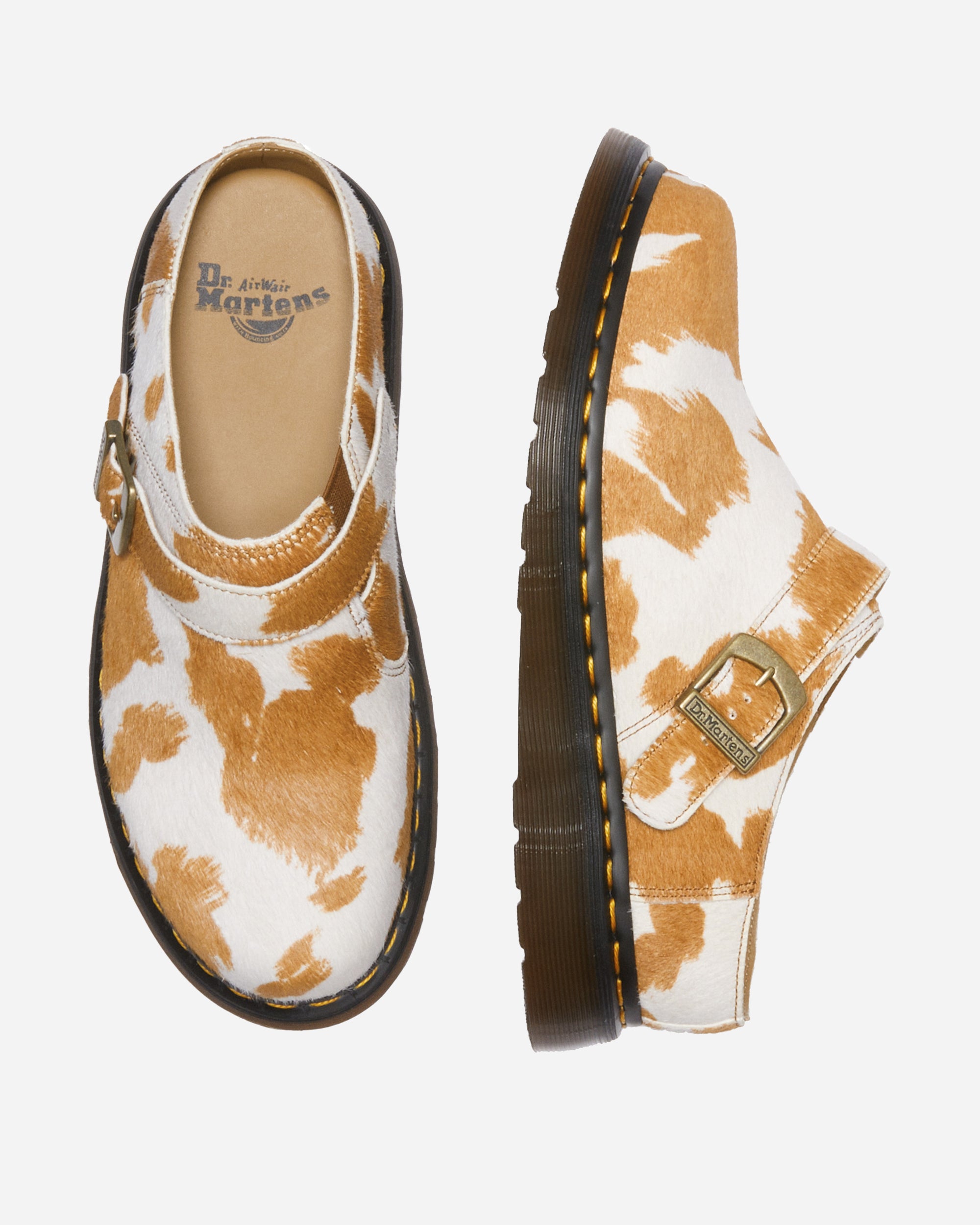 Dr. Martens Isham Buckle Mule Jersey Cow Print 31088934