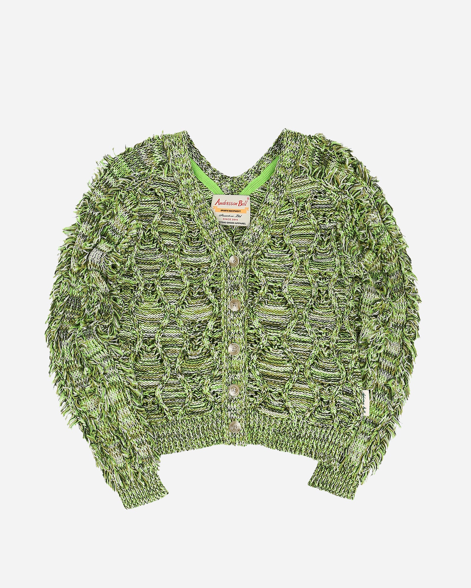 Andersson Bell Fringe Two Way Short Cardigan GREEN atb872w-GREEN