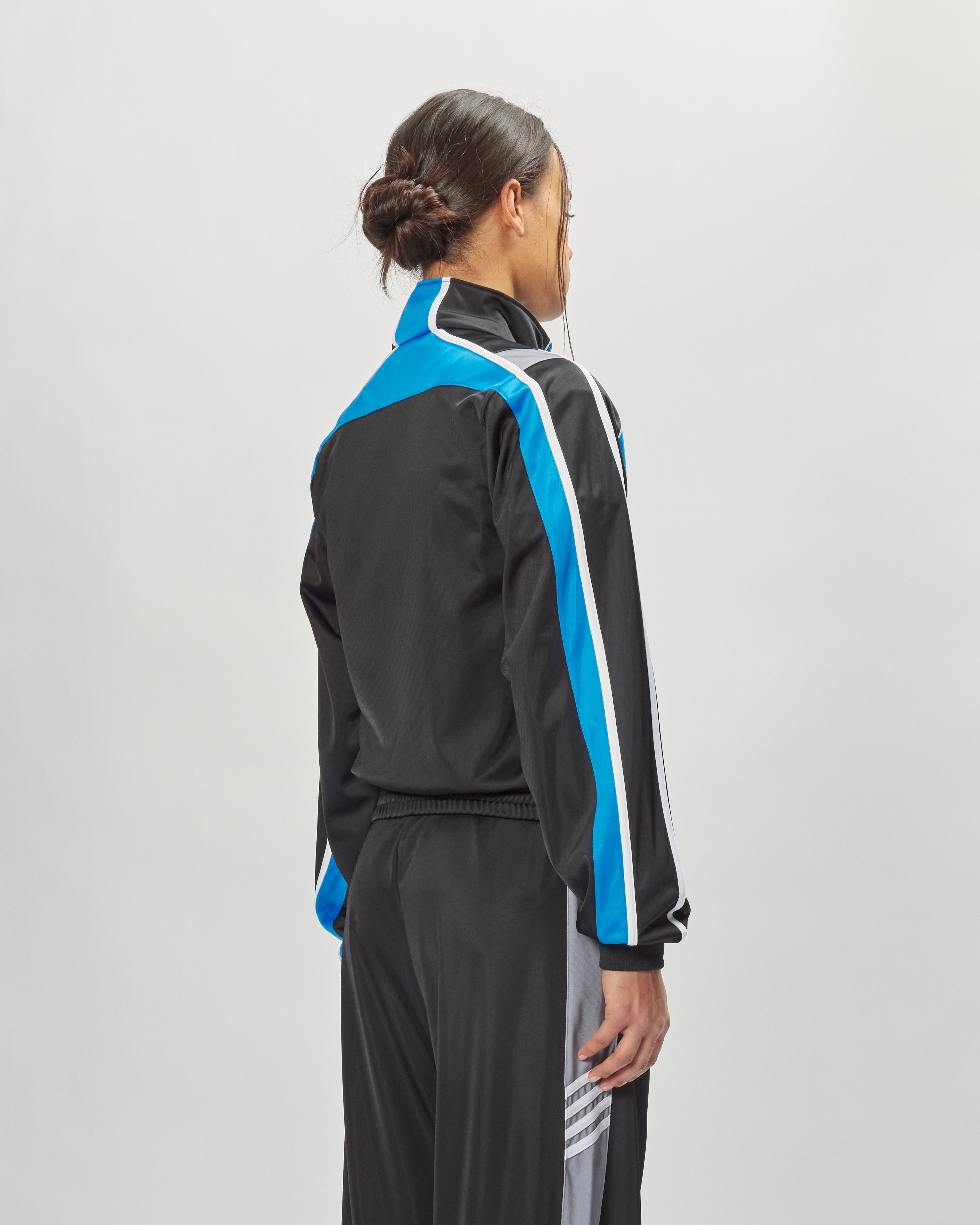 Martine Rose Shrunken Track Jacket BLACK / BLUE / GREY MRSS24137