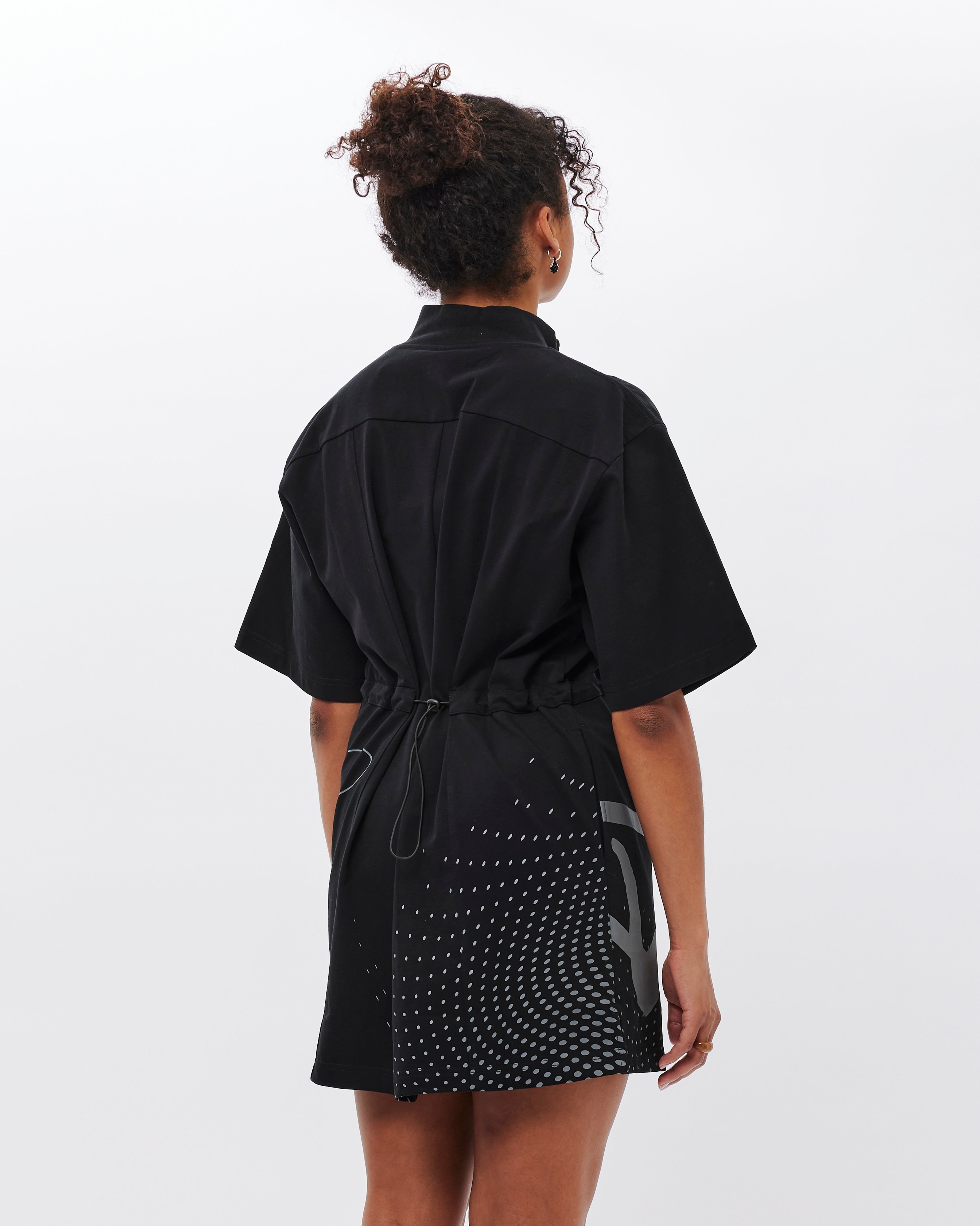 P.A.M Ellipse asymemetrical Zip Dress BLACK 6354-B
