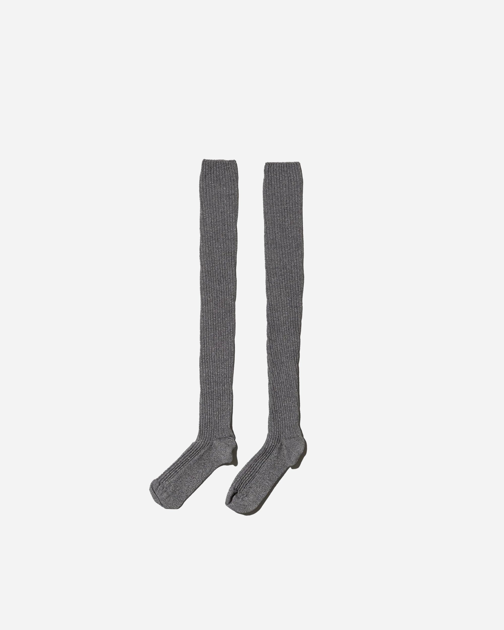 BASERANGE Overknee socks GREY MELANGE KOK-GM
